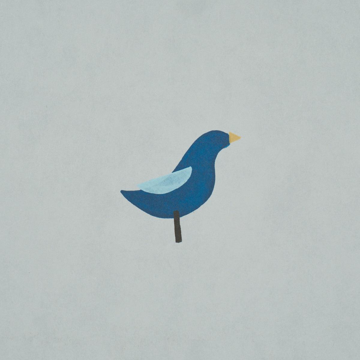 Birds Print Wallpaper in navy on sky color - pattern number 5017892 - by Schumacher in the Perennial Favorites collection