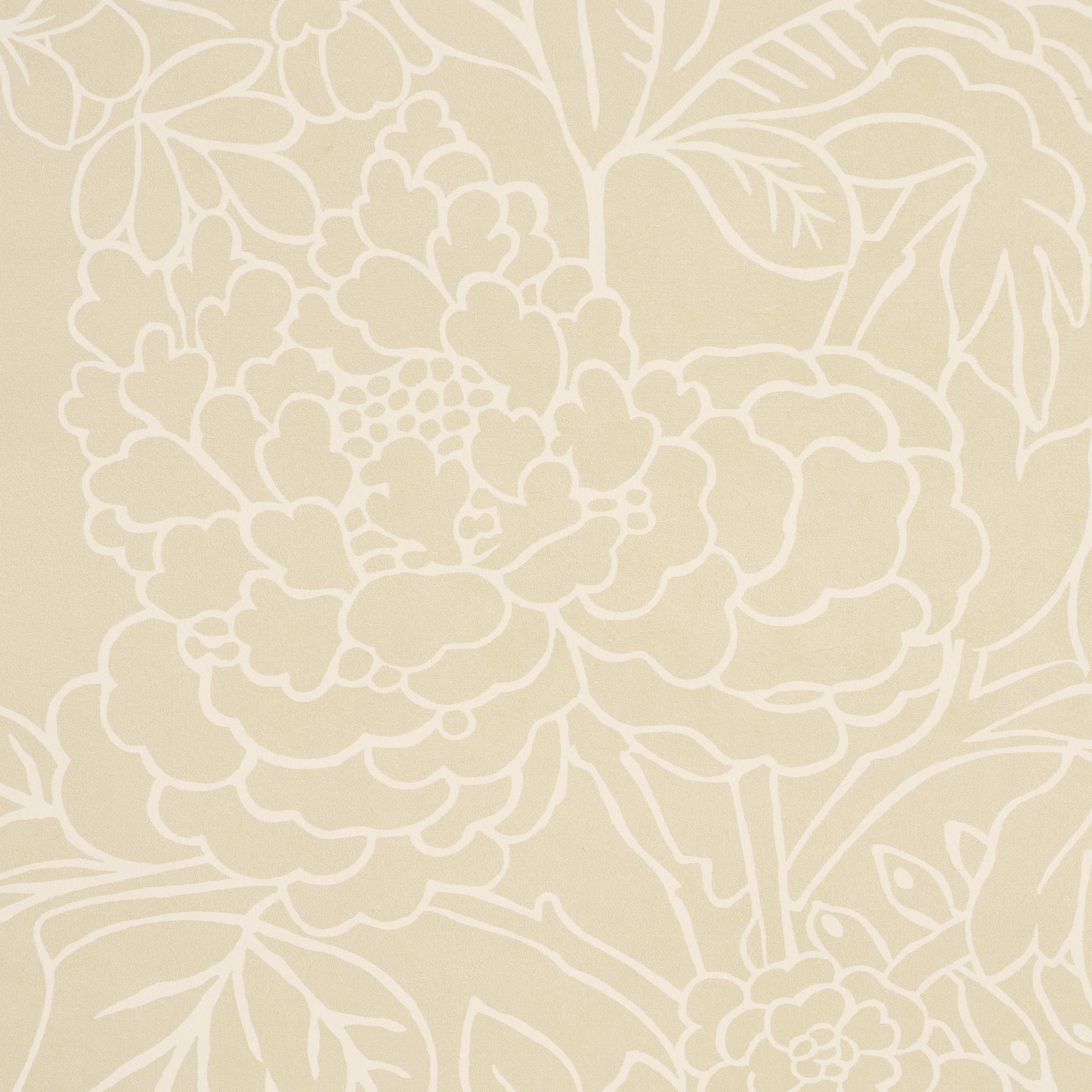 Chiang Mai Dragon Silhouette Wallpaper in mistral sand color - pattern number 5017922 - by Schumacher in the Atelier Paris collection