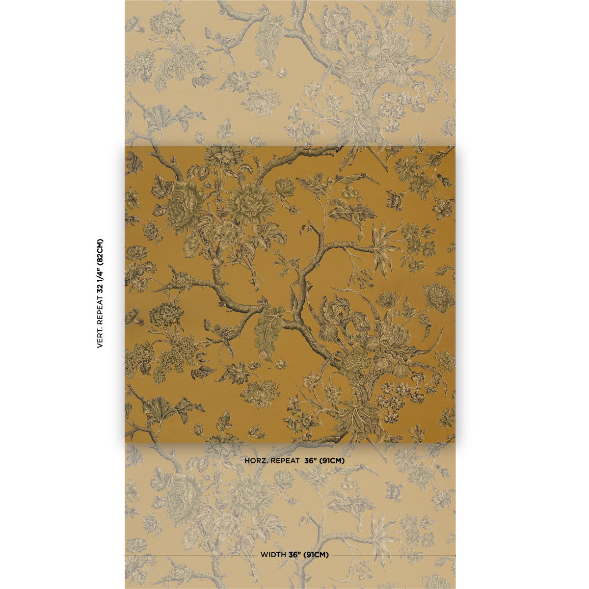 Inverness Garden Wallpaper in document color - pattern number 5017970 - by Schumacher in the A Country Life collection
