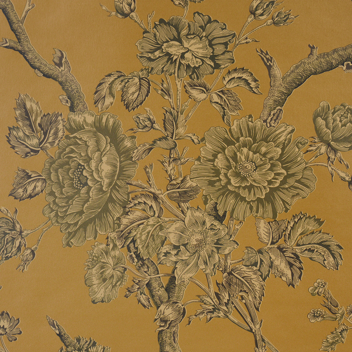 Inverness Garden Wallpaper in document color - pattern number 5017970 - by Schumacher in the A Country Life collection