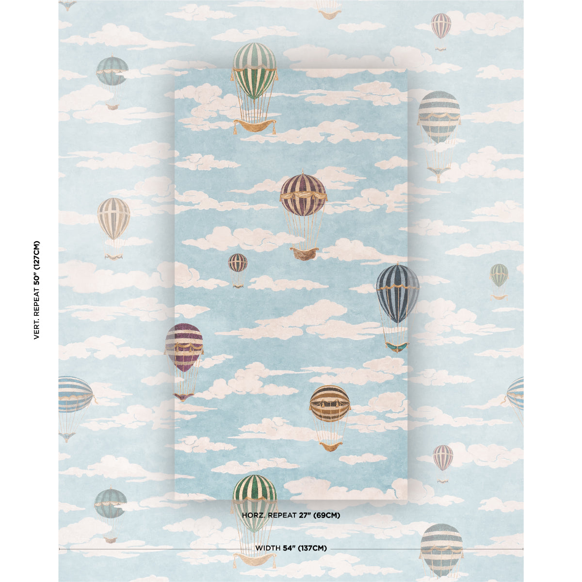 Up Up And Away Wallpaper in document color - pattern number 5018131 - by Schumacher in the Carl Daquino collection