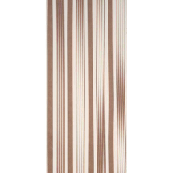 Summerville Stripe Wallpaper in umber color - pattern number 5018142 - by Schumacher in the Stripe Wallcovering Collection collection