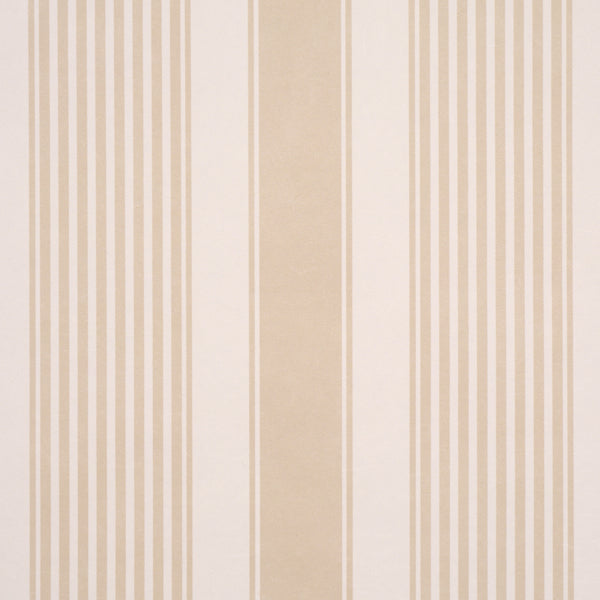 Summerville Stripe Wallpaper in birch color - pattern number 5018145 - by Schumacher in the Stripe Wallcovering Collection collection