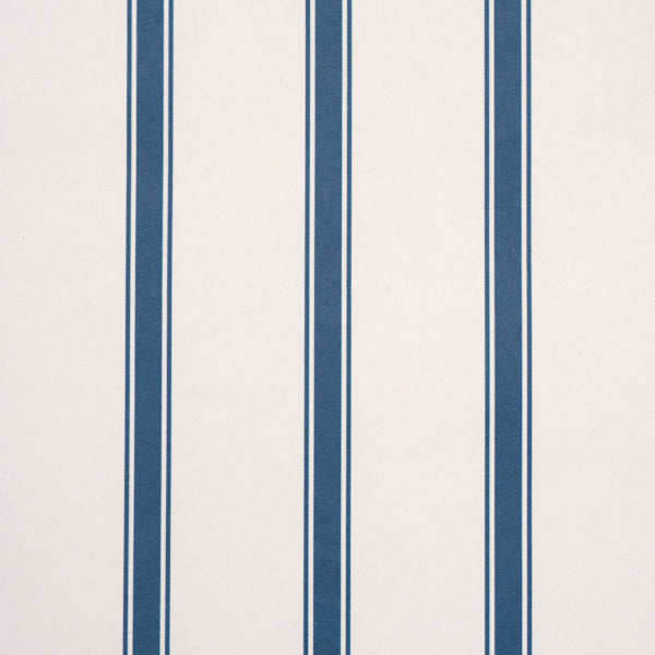 Westerly Stripe Wallpaper in navy color - pattern number 5018163 - by Schumacher in the Stripe Wallcovering Collection collection