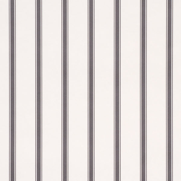 Westerly Stripe Wallpaper in charcoal color - pattern number 5018166 - by Schumacher in the Stripe Wallcovering Collection collection