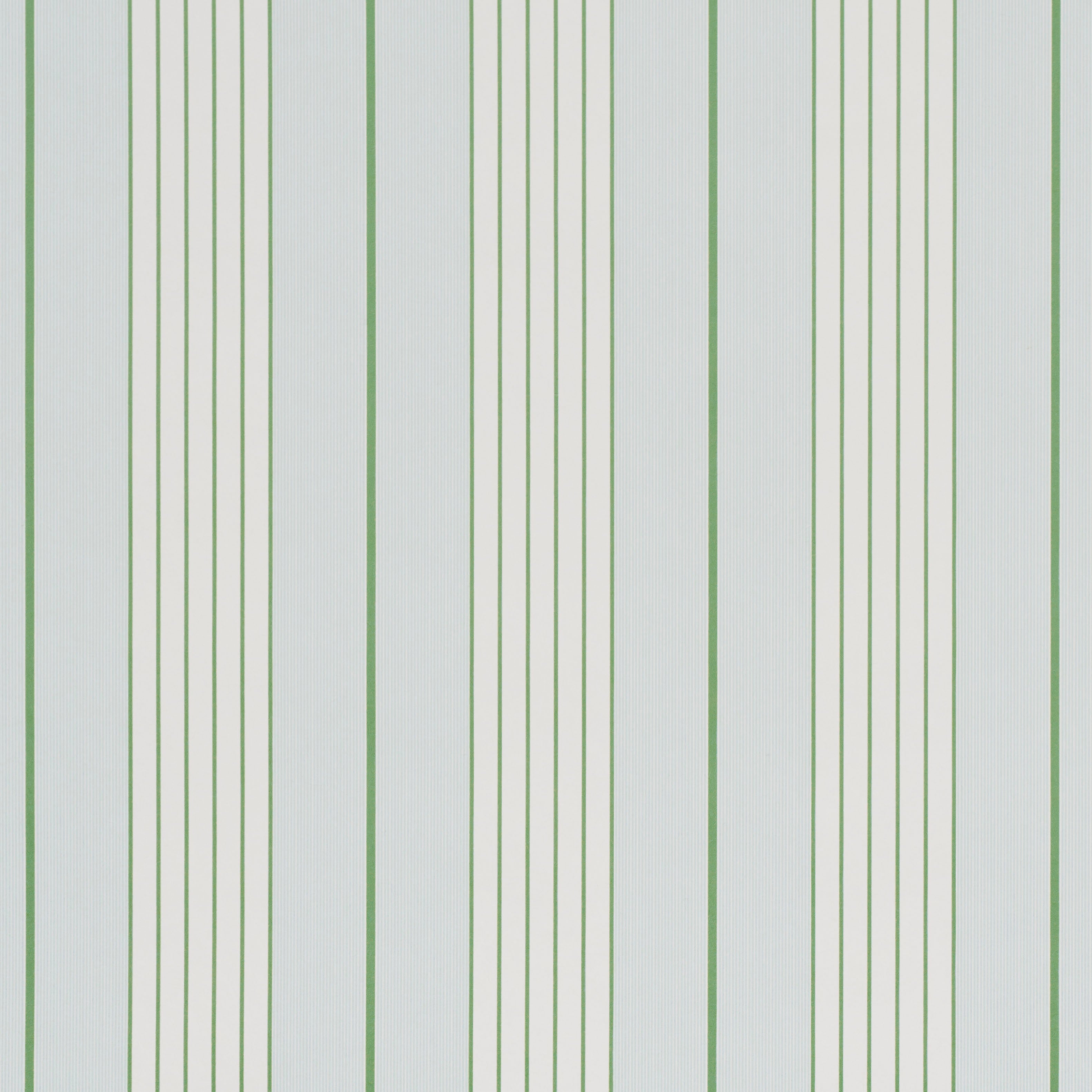 Audrey Stripe Wallpaper in sky and leaf color - pattern number 5018180 - by Schumacher in the Stripe Wallcovering Collection collection