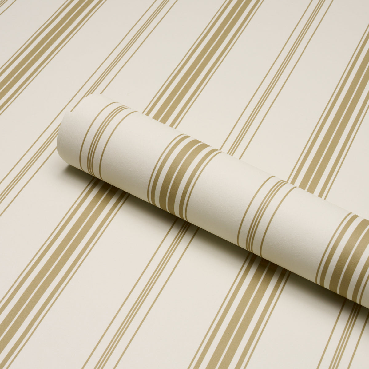 Coco Stripe Wallpaper in neutral color - pattern number 5018191 - by Schumacher in the Stripe Wallcovering Collection collection