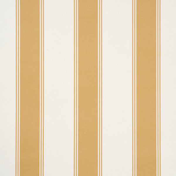Rafe Stripe Wallpaper in marigold color - pattern number 5018212 - by Schumacher in the Stripe Wallcovering Collection collection