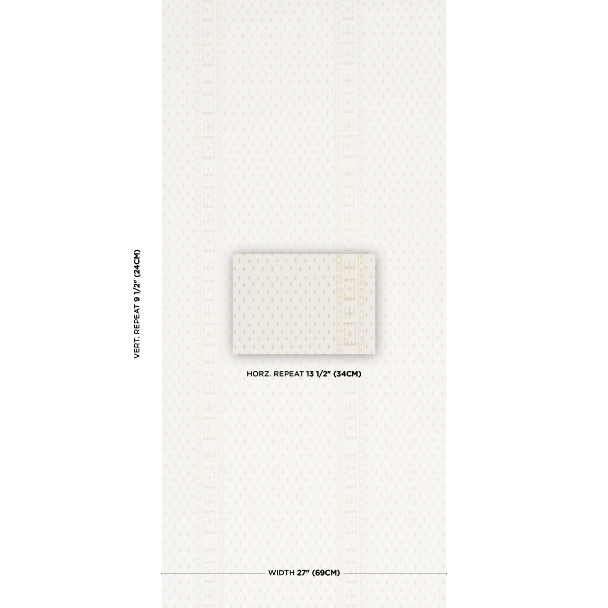 Indah Batik Wallpaper in Neutral color - pattern number 5018241 - by Schumacher in the Bohemia collection