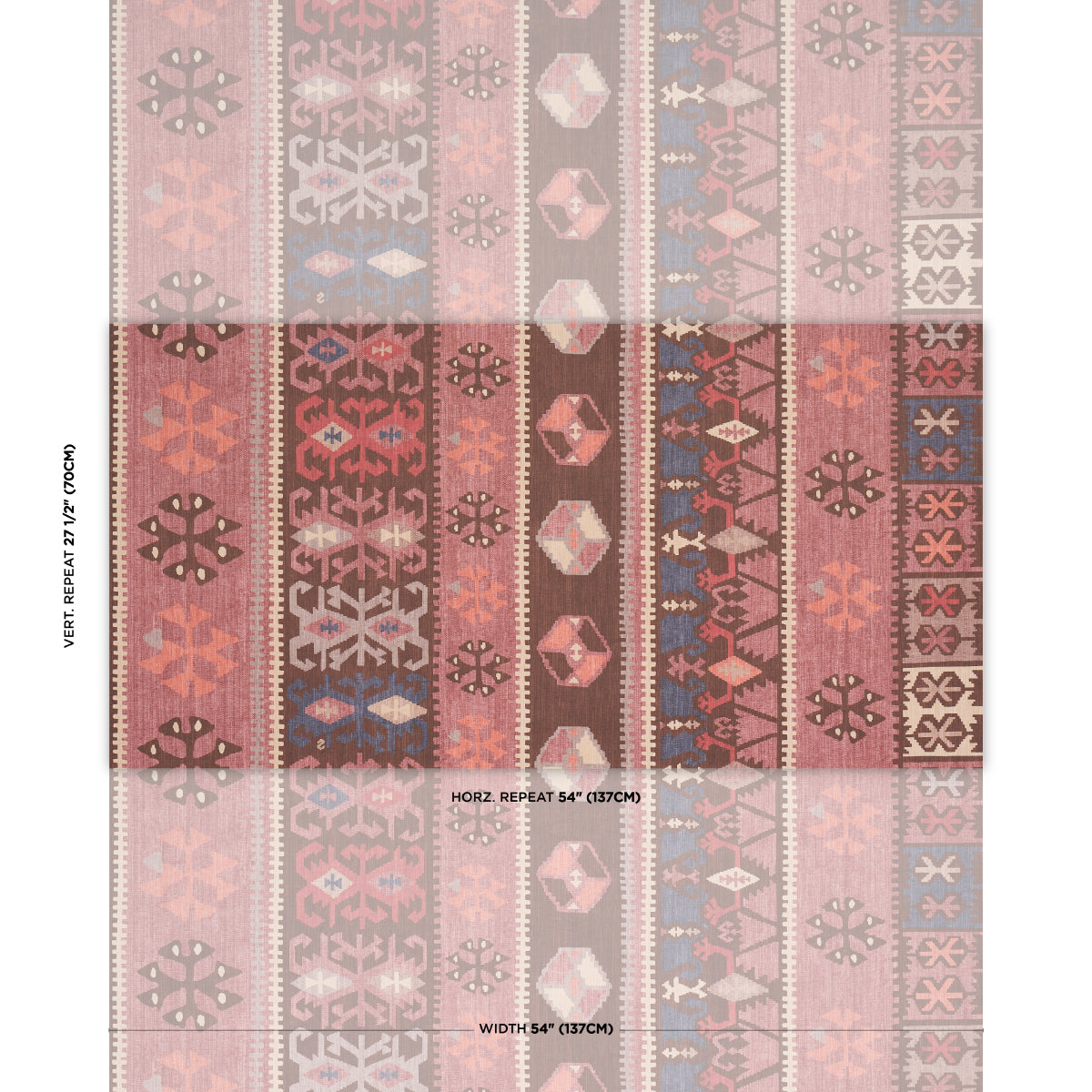 Sahane Wallpaper in Faded Rust color - pattern number 5018322 - by Schumacher in the Johnson Hartig collection