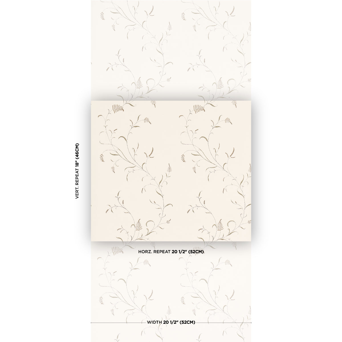 Winding Wheat Wallpaper in Neutral color - pattern number 5018430 - by Schumacher in the American Heritage collection