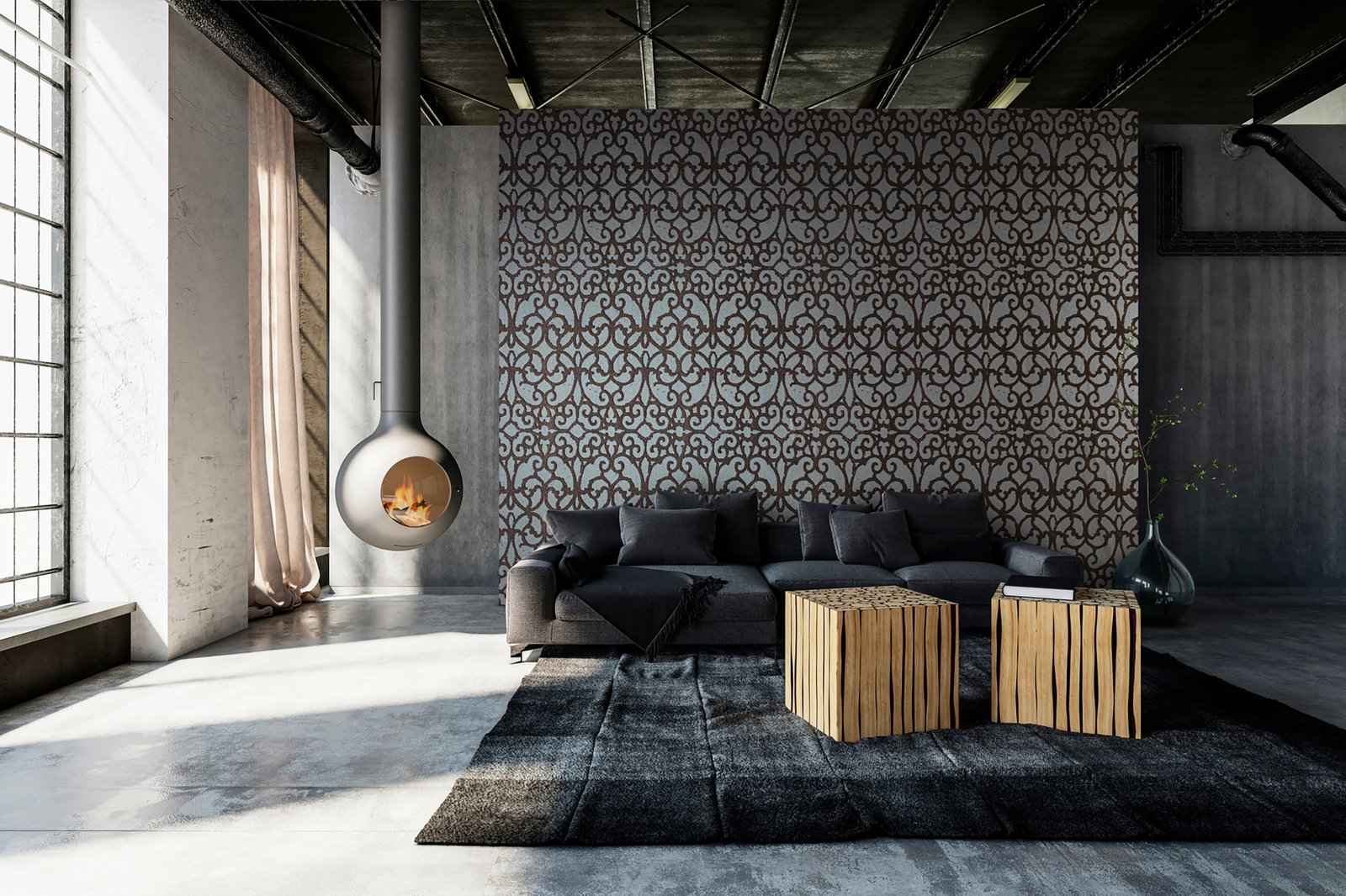 Pluto Ocean Blue wallpaper in blue color - pattern number GH51208-23 - by Galerie in the Universe collection