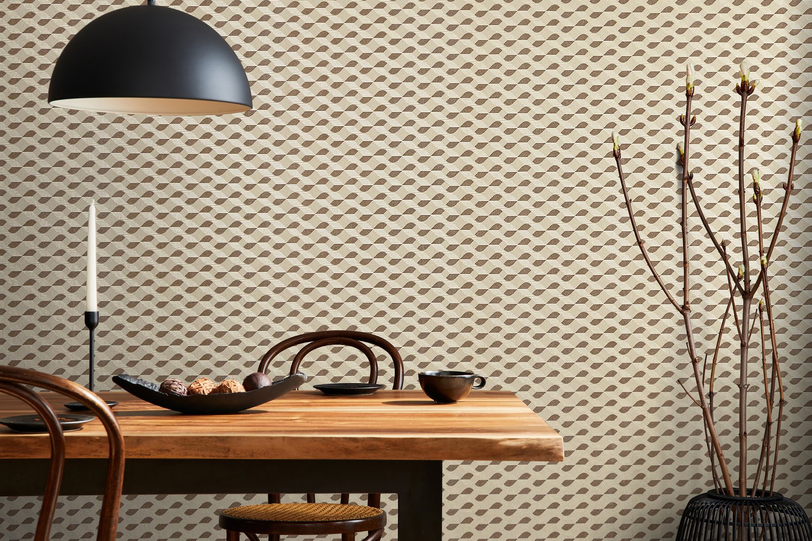 Venus Sand Beige wallpaper in beige color - pattern number GH51209-23 - by Galerie in the Universe collection