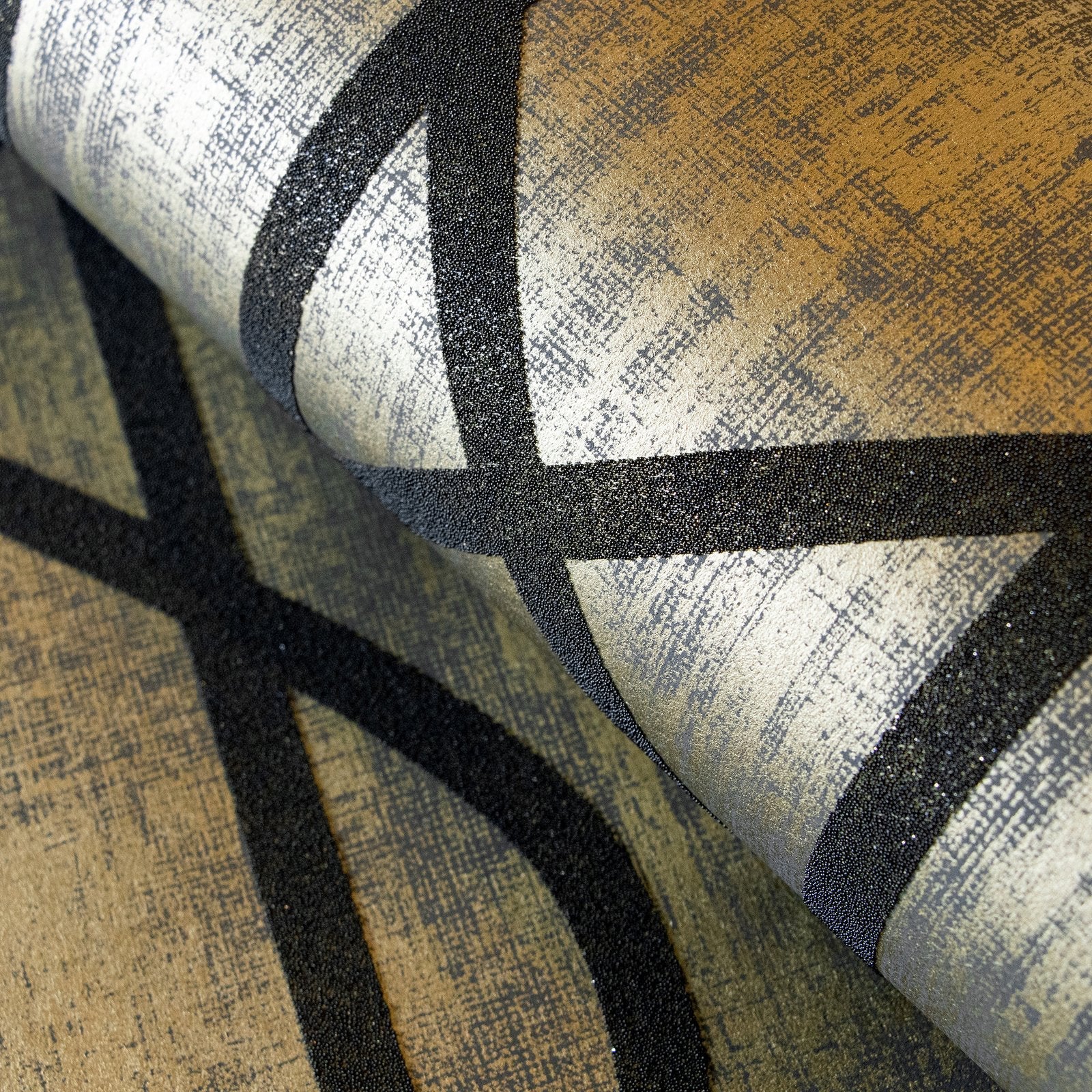 Saturn Umber Brown wallpaper in bronze brown color - pattern number GH51213-23 - by Galerie in the Universe collection