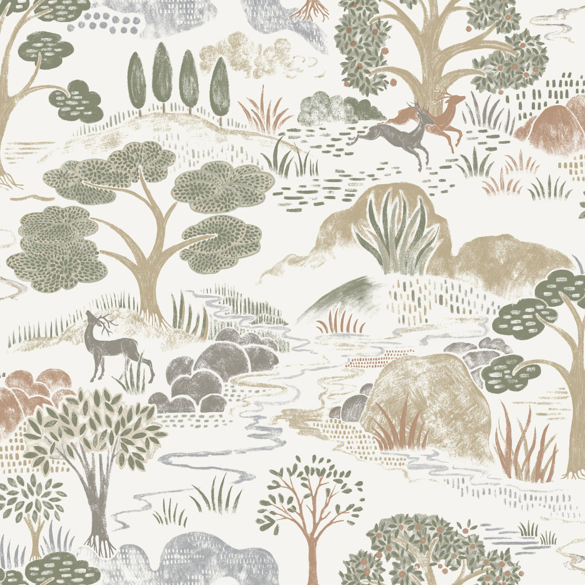 Diana wallpaper in natural color - pattern number 5525 - by Schumacher in the Borastapeter collection