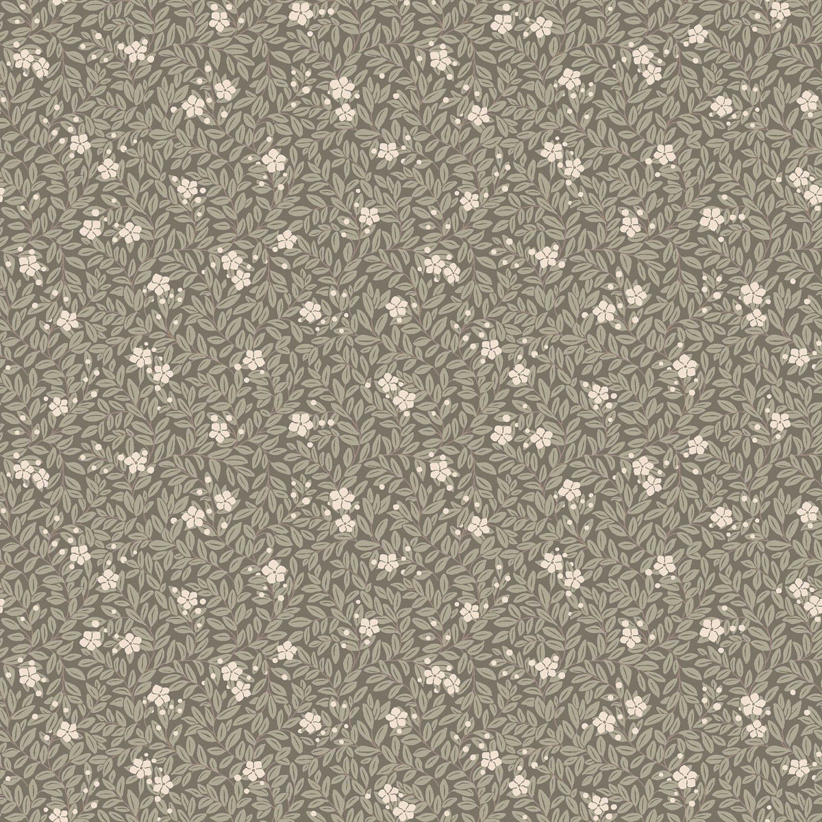 Myrten wallpaper in olive color - pattern number 5715 - by Schumacher in the Borastapeter collection