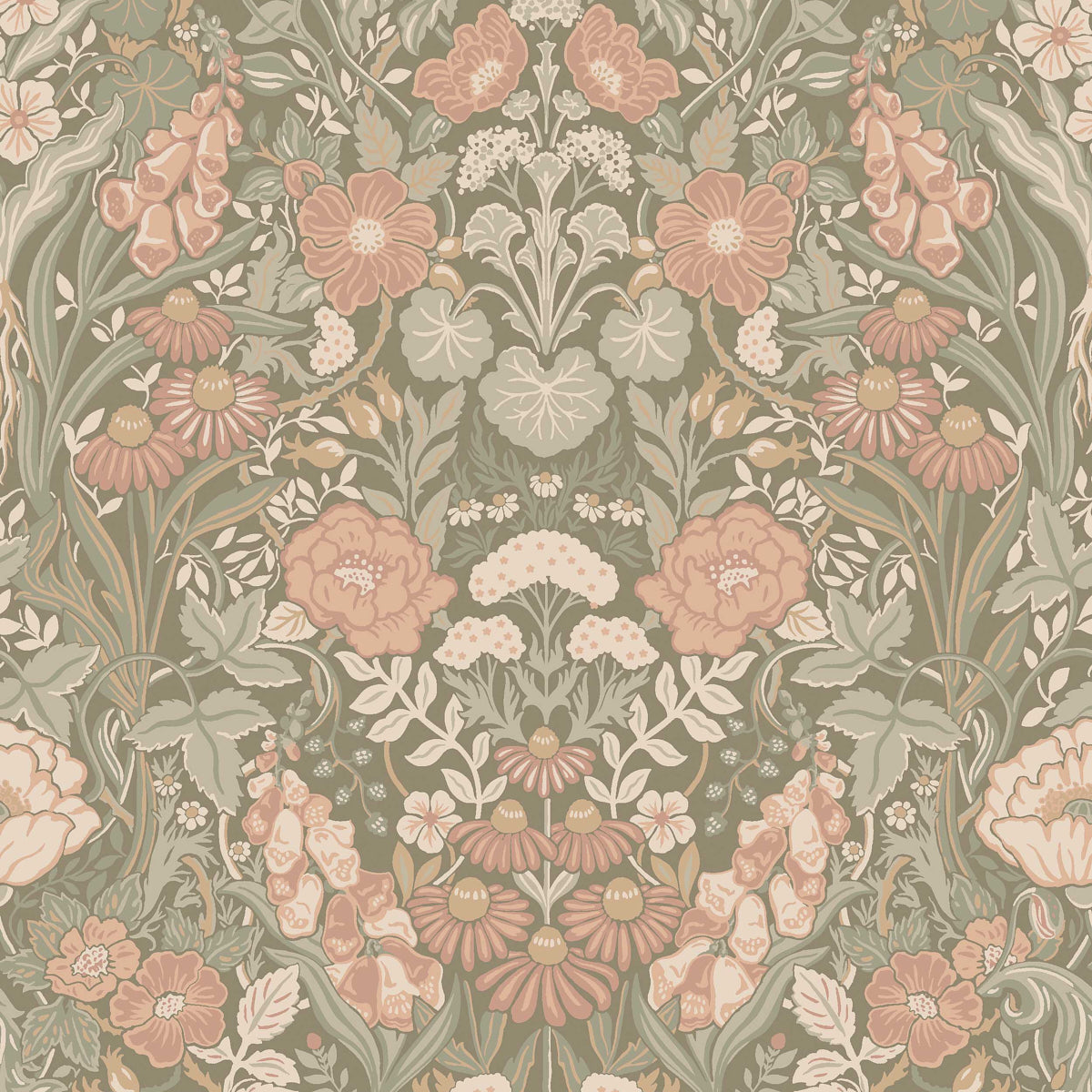 Ortagard Blush and Sage 5723 Wallpaper by Schumacher, image size:1200x1200