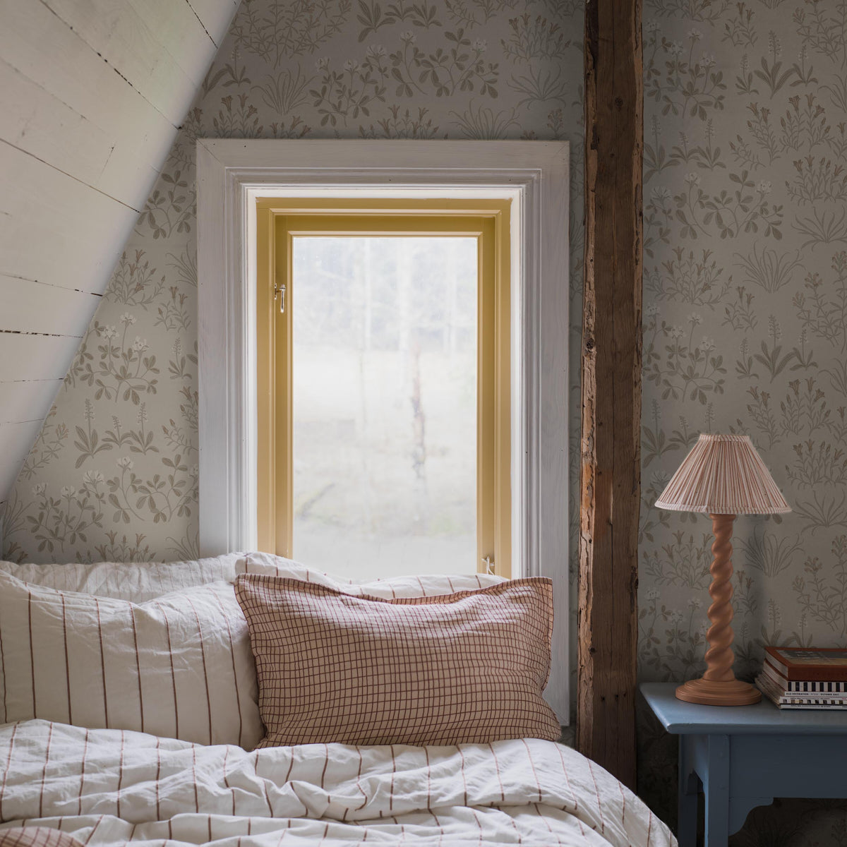 Noras Äng Wallpaper in stone color - pattern number 5805 - by Schumacher in the Borastapeter collection