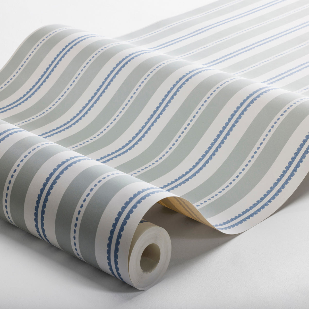 Hedda Wallpaper in blue and mineral color - pattern number 5817 - by Schumacher in the Borastapeter collection