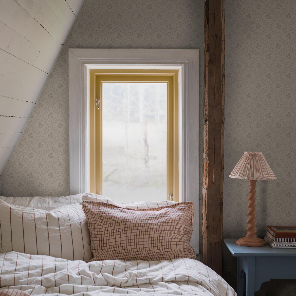 Idun Wallpaper in parchment color - pattern number 5824 - by Schumacher in the Borastapeter collection