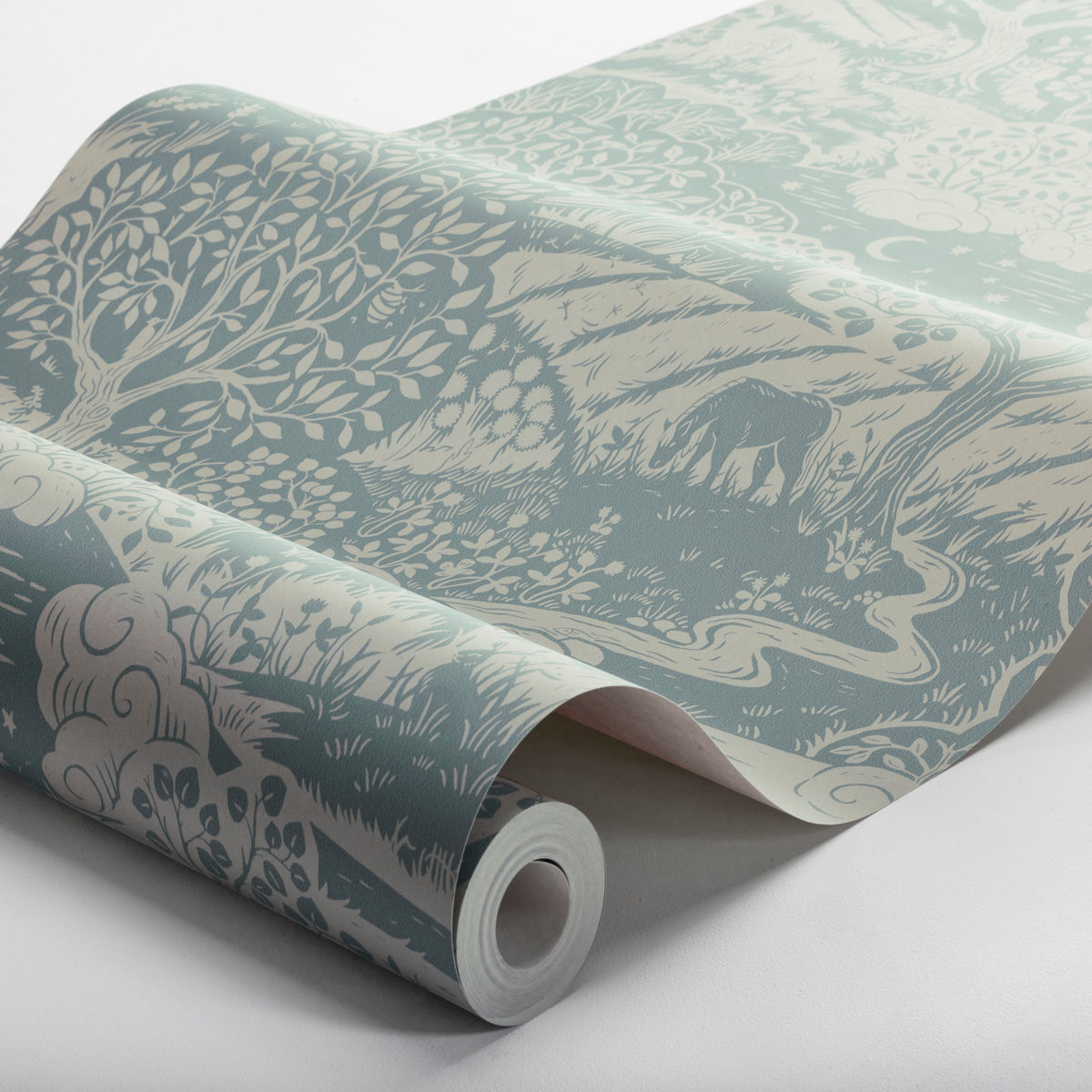 Solängen Wallpaper in slate color - pattern number 5828 - by Schumacher in the Borastapeter collection