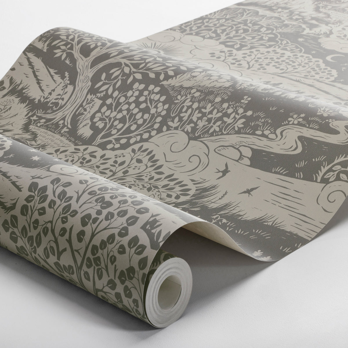 Solängen Wallpaper in charcoal color - pattern number 5831 - by Schumacher in the Borastapeter collection