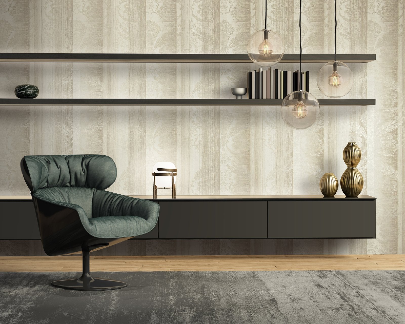 Nerites wallpaper in beige color - pattern number 64275 - by Galerie in the Adonea collection