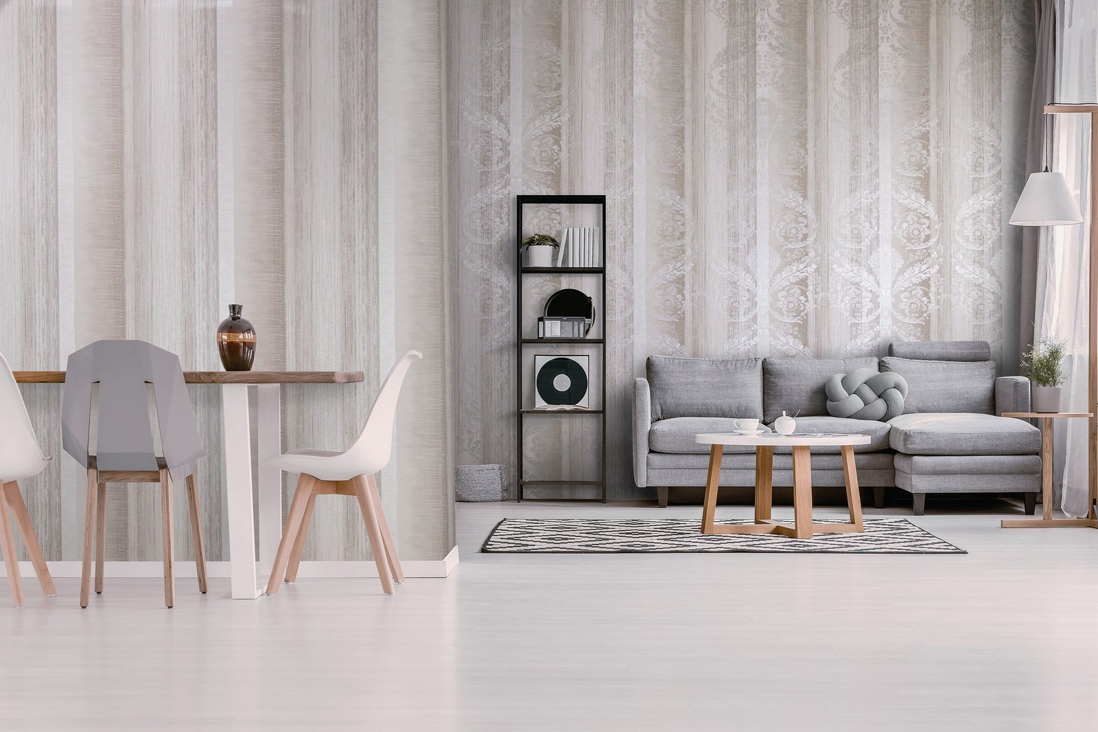 Poseidon wallpaper in silver grey color - pattern number 64287 - by Galerie in the Adonea collection