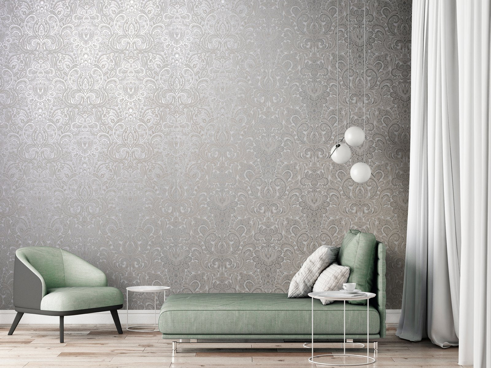 Ares wallpaper in beige color - pattern number 64299 - by Galerie in the Adonea collection