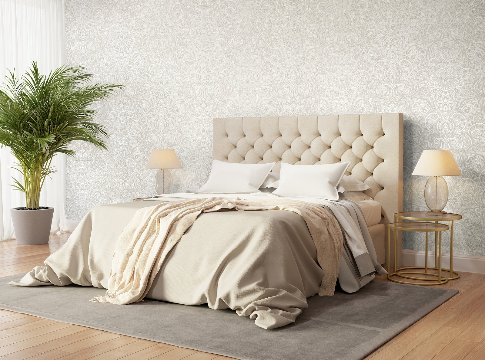 Ares wallpaper in cream color - pattern number 64302 - by Galerie in the Adonea collection