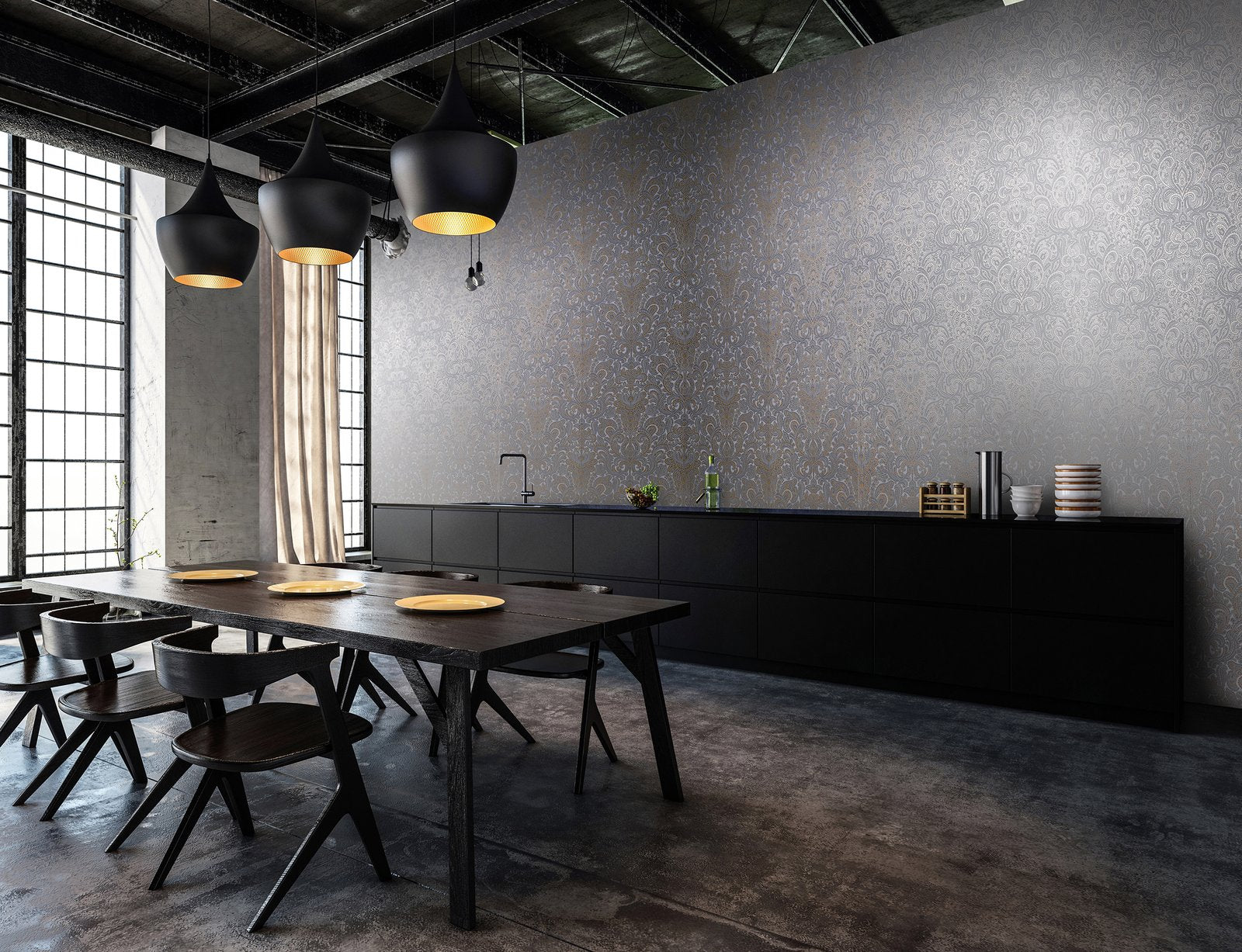Ares wallpaper in bronze brown color - pattern number 64328 - by Galerie in the Adonea collection