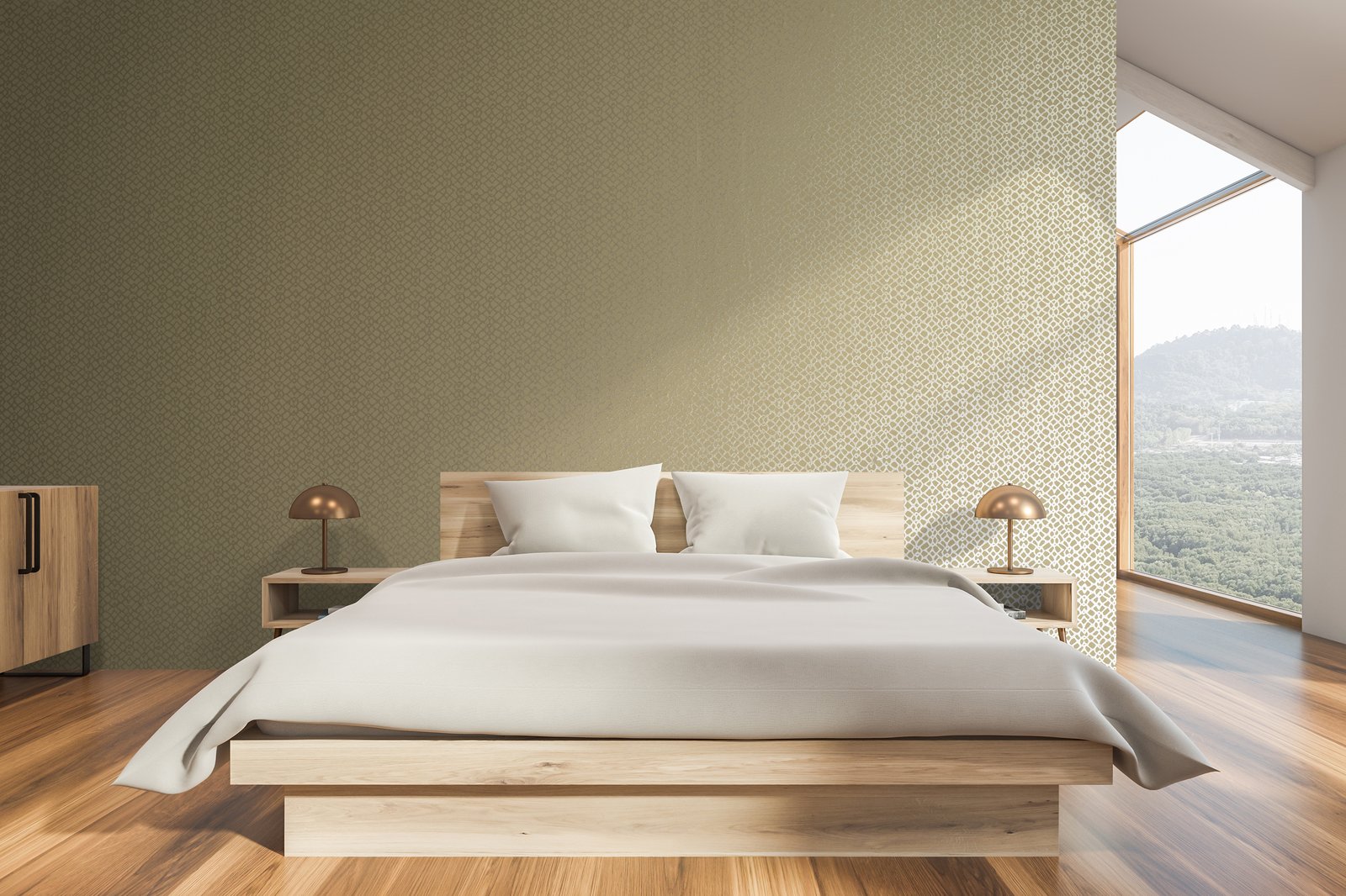 Soul Ochre Gold wallpaper in beige color - pattern number GH64648-23 - by Galerie in the Slow Living collection