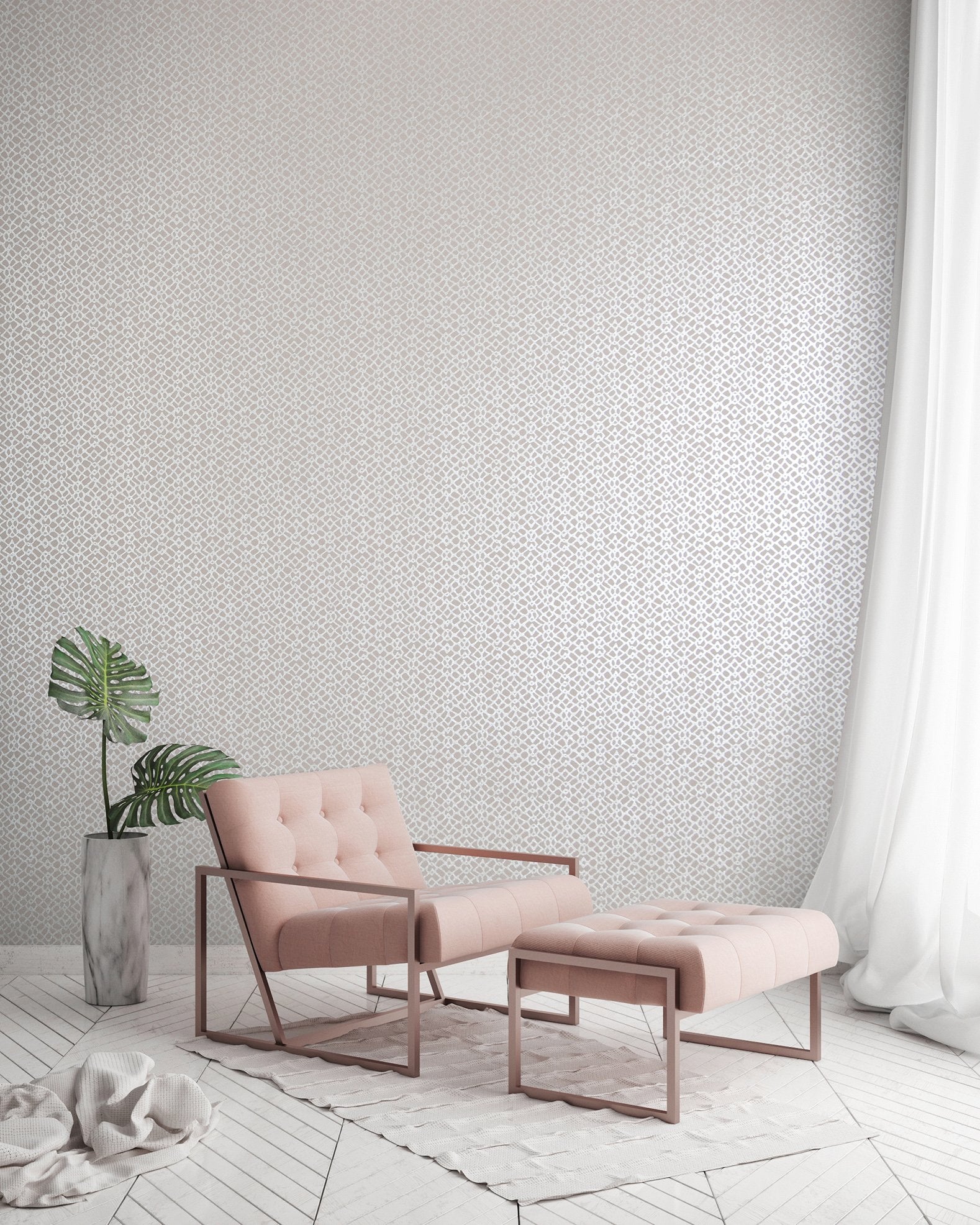 Soul Dusty Lilac wallpaper in purple lilac color - pattern number GH64652-23 - by Galerie in the Slow Living collection