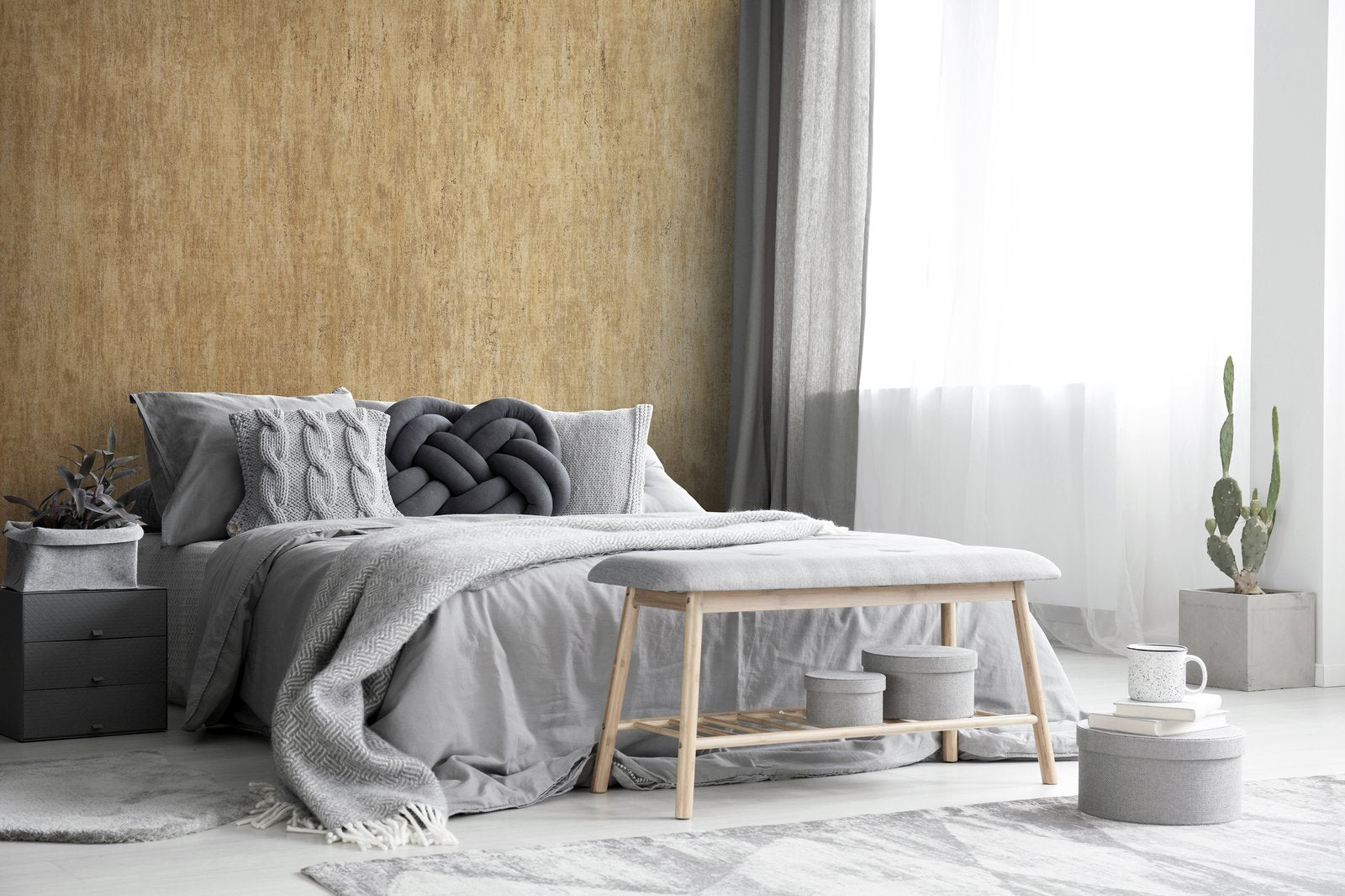 Brera wallpaper in beige color - pattern number GH64852-23 - by Galerie in the Urban Classics collection
