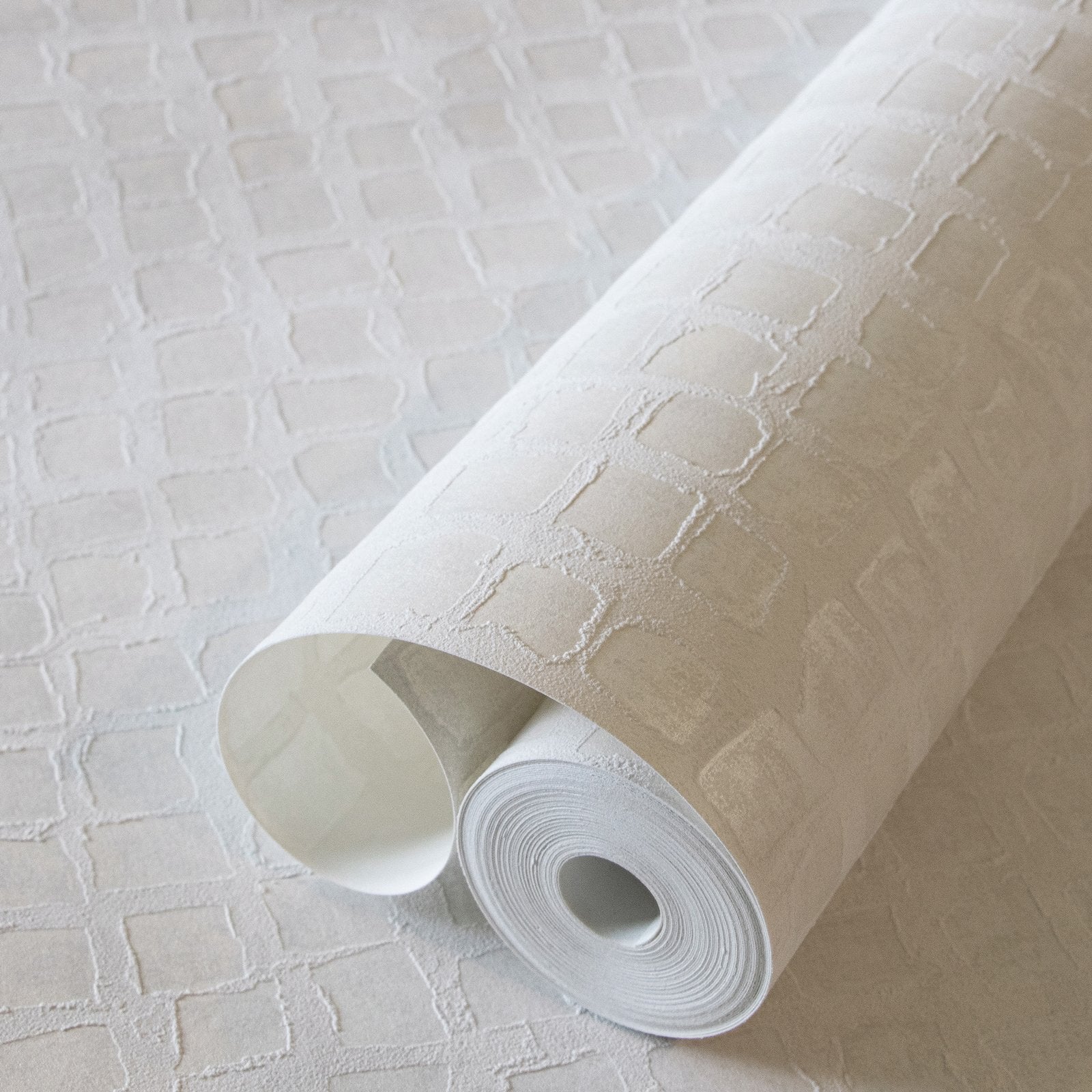 Manhattan / Loft Tile wallpaper in white color - pattern number GH64861-23 - by Galerie in the Urban Classics collection