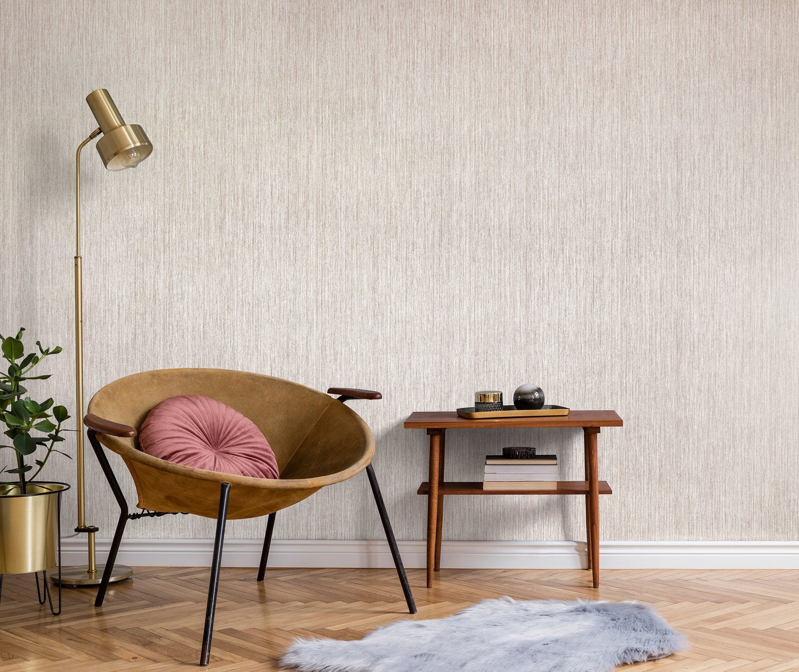 Curtain wallpaper in pink color - pattern number GH65052-23 - by Galerie in the Feel collection