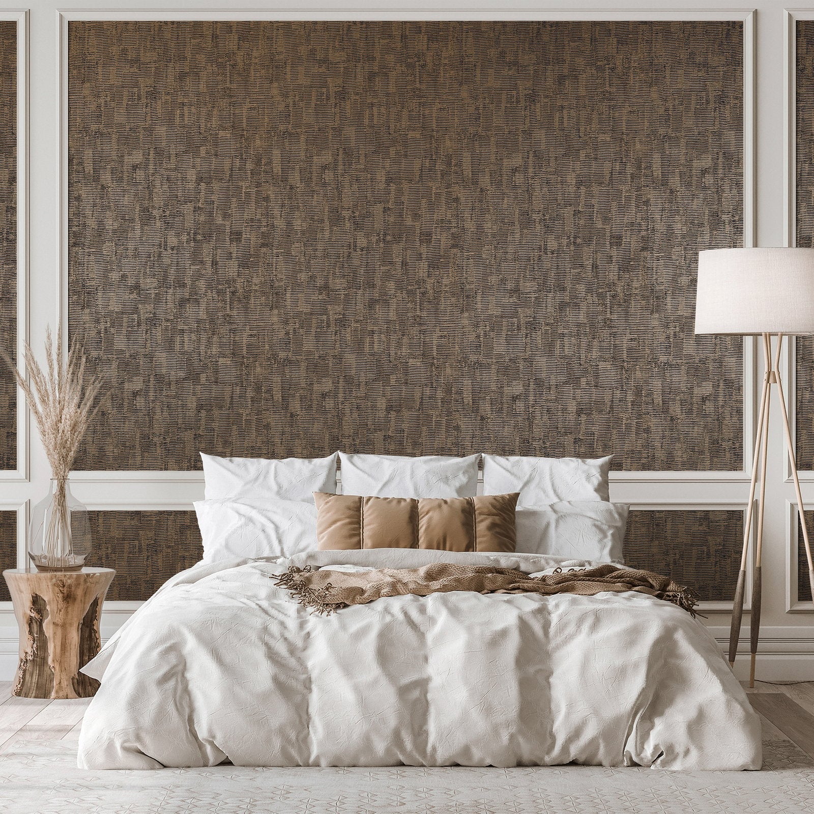 Jaquard wallpaper in bronze brown color - pattern number GH65169-23 - by Galerie in the Precious collection