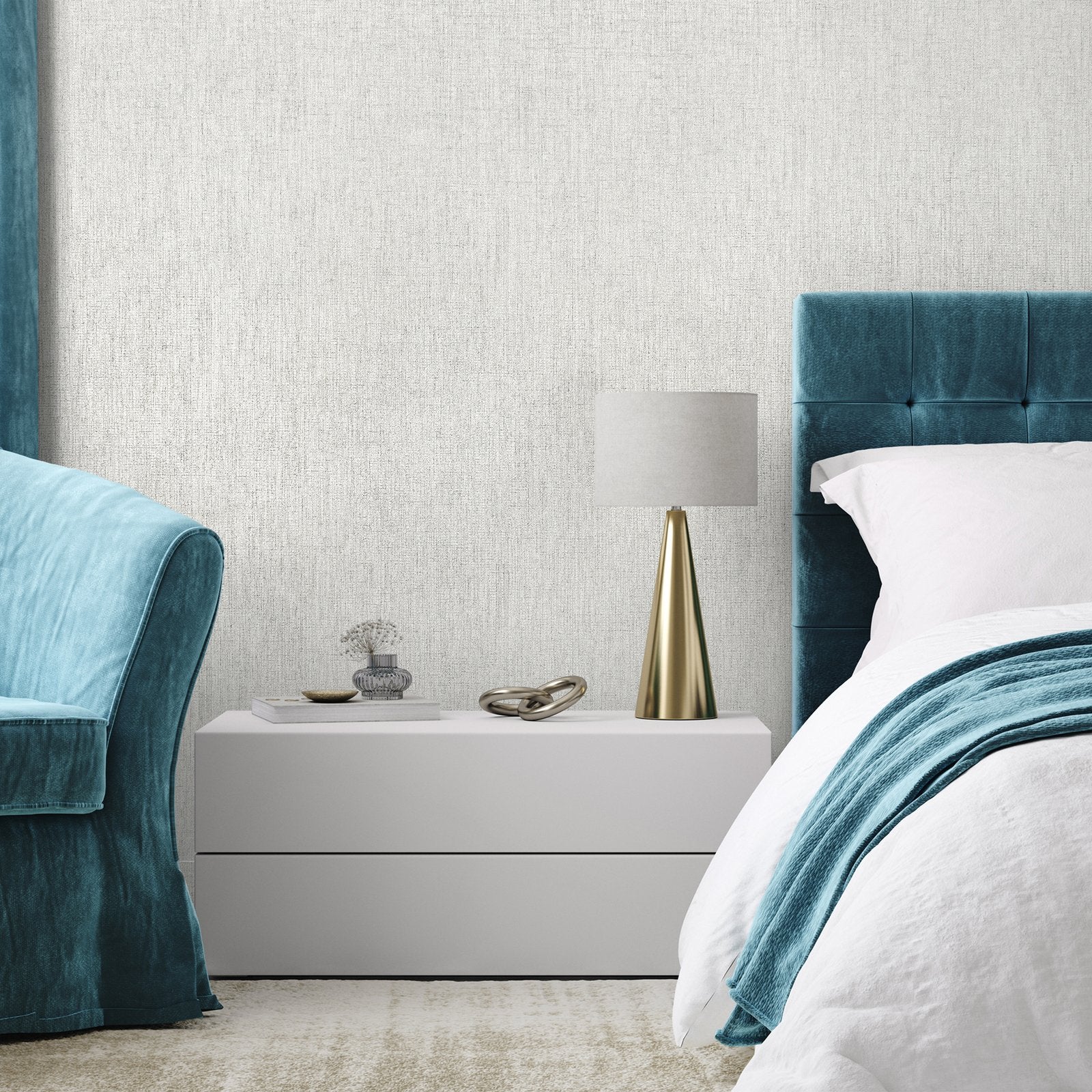 Canvas wallpaper in cream color - pattern number GH65174-23 - by Galerie in the Precious collection