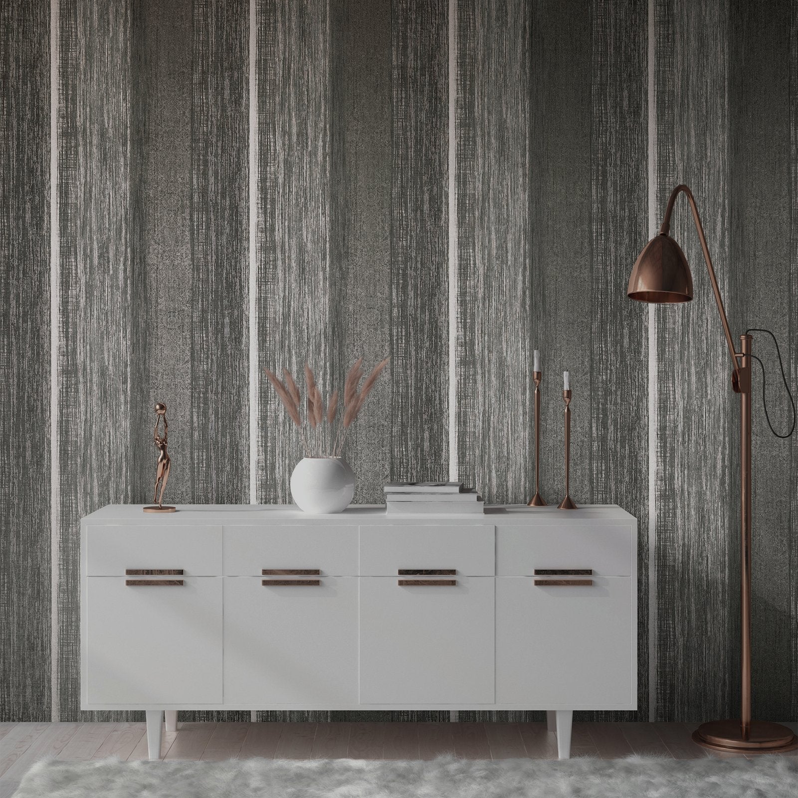 Chiffon wallpaper in black color - pattern number GH65200-23 - by Galerie in the Precious collection