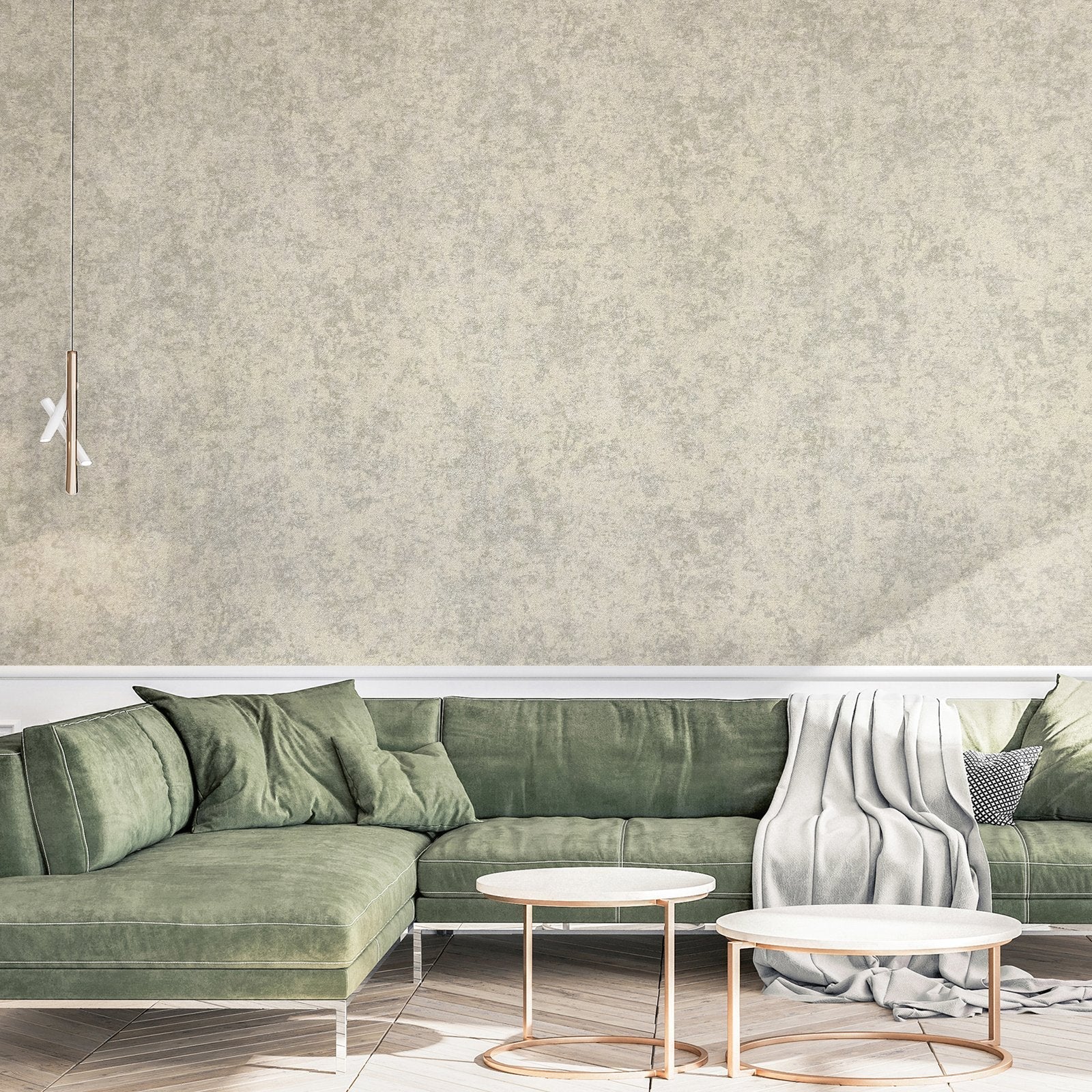 Satin wallpaper in cream color - pattern number GH65201-23 - by Galerie in the Precious collection