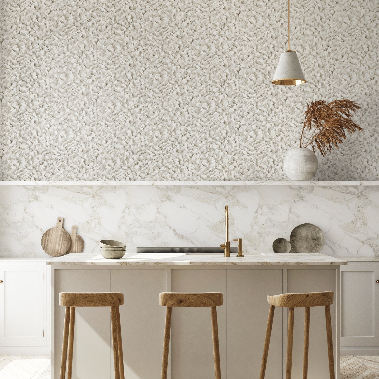 Arco wallpaper in cream color - pattern number GH65310-23 - by Galerie in the Salt collection