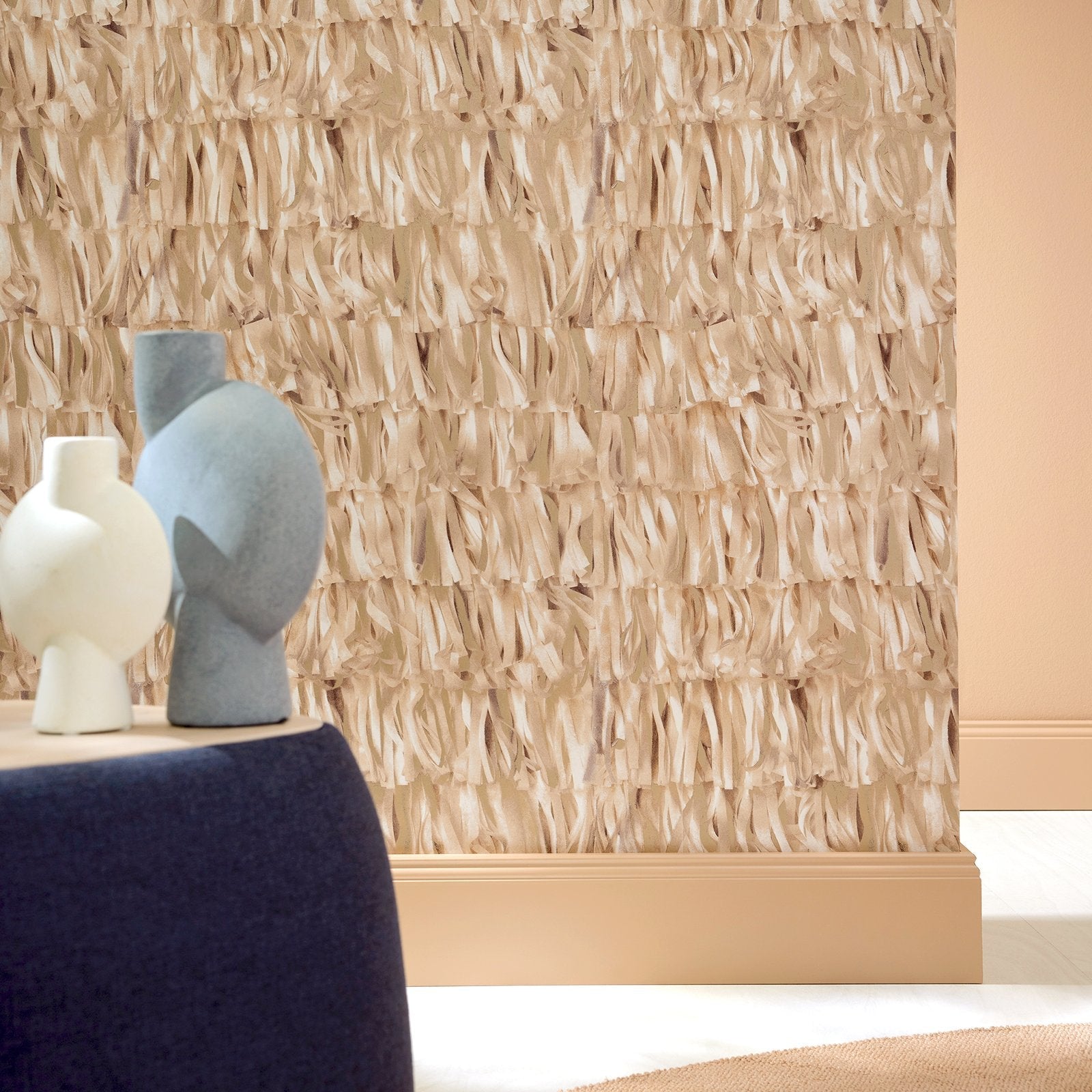 Calma wallpaper in orange color - pattern number GH65319-23 - by Galerie in the Salt collection