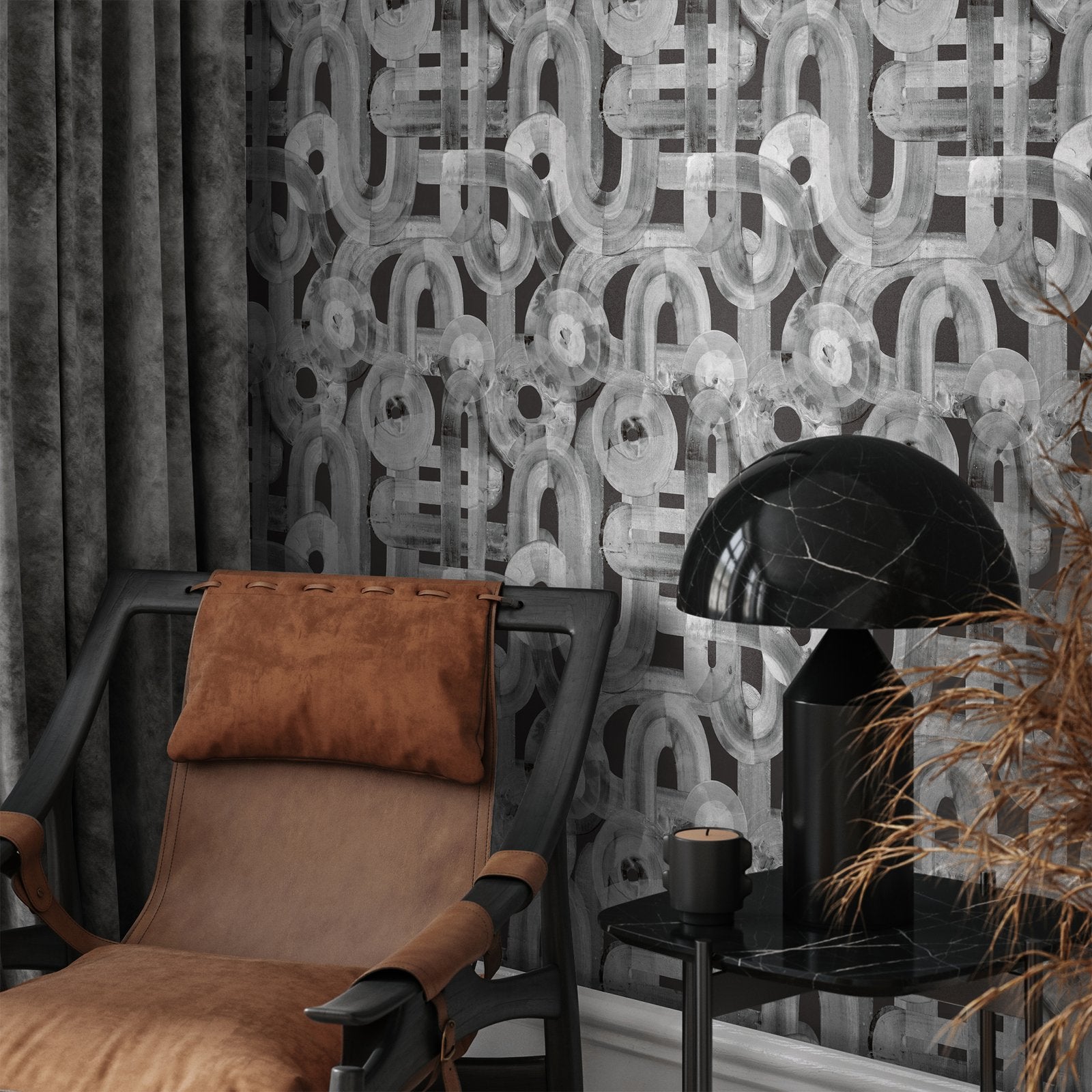 Penello wallpaper in silver grey color - pattern number GH65324-23 - by Galerie in the Salt collection