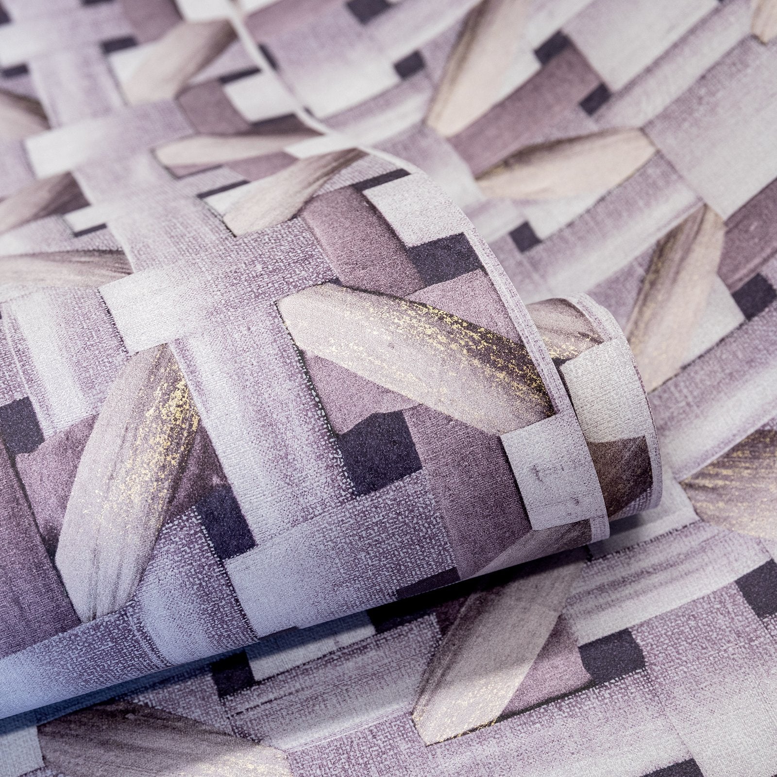 Octagonal Honeycomb wallpaper in purple lilac color - pattern number GH65336-23 - by Galerie in the Pepper collection