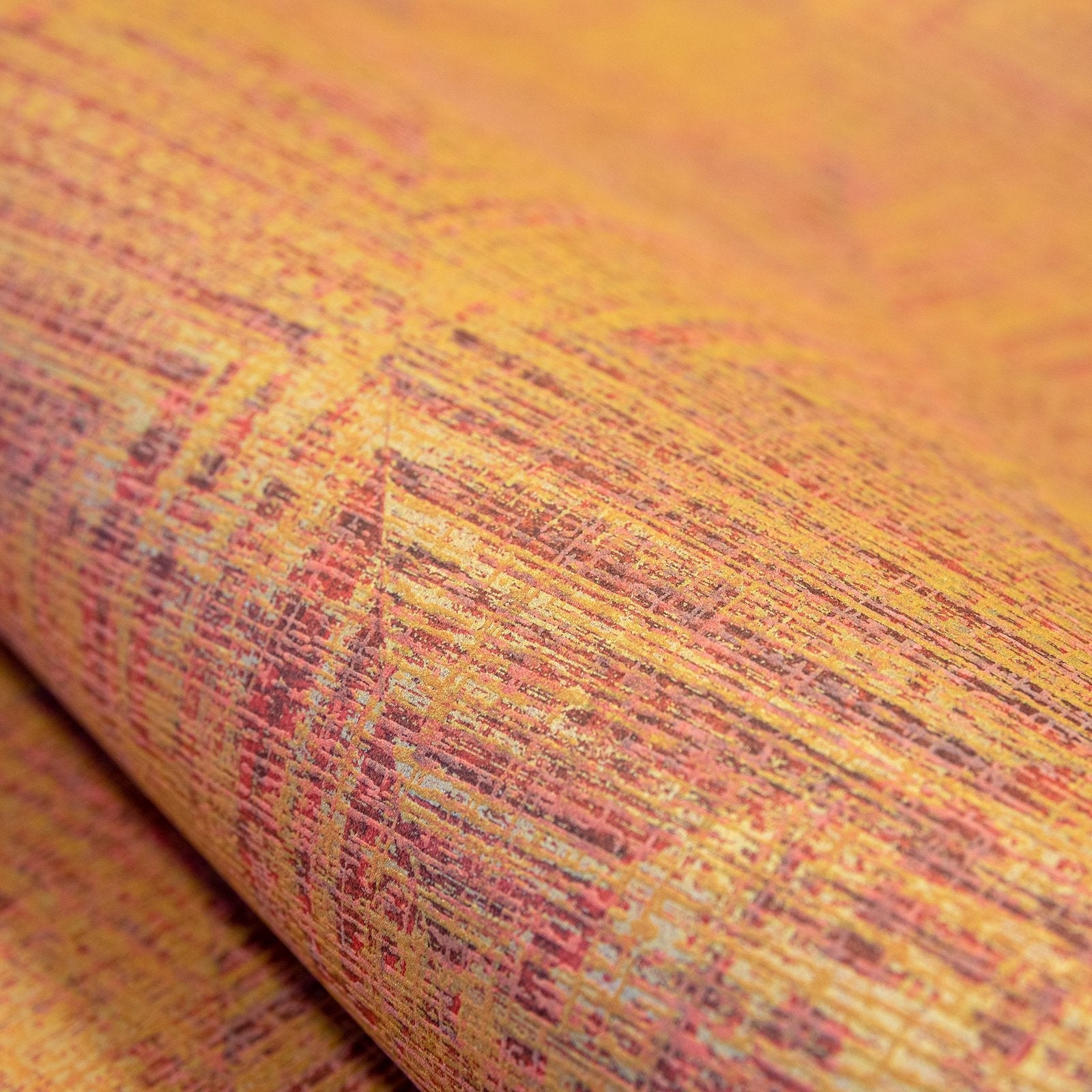 Raffia wallpaper in orange color - pattern number GH65345-23 - by Galerie in the Pepper collection
