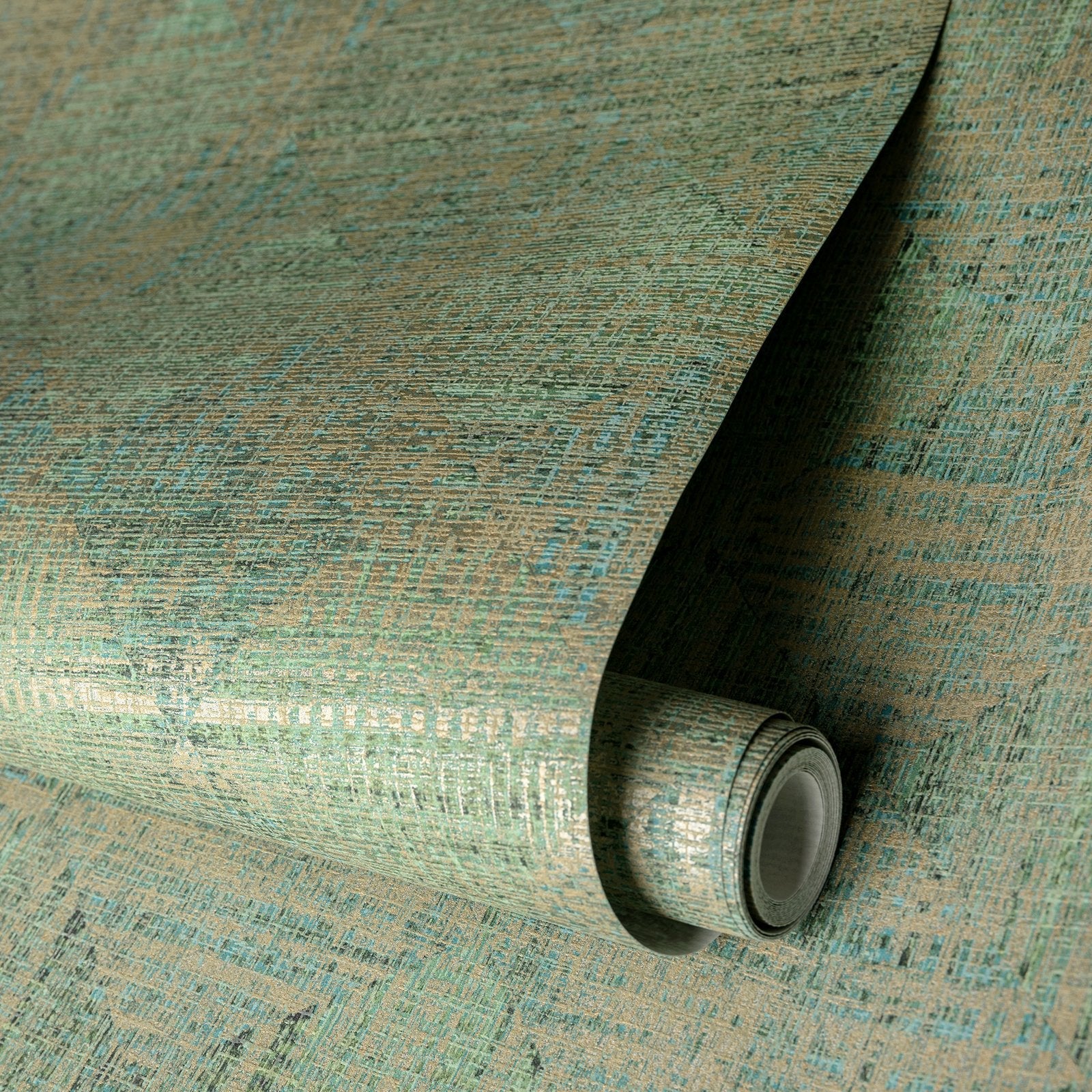 Raffia wallpaper in green color - pattern number GH65348-23 - by Galerie in the Pepper collection