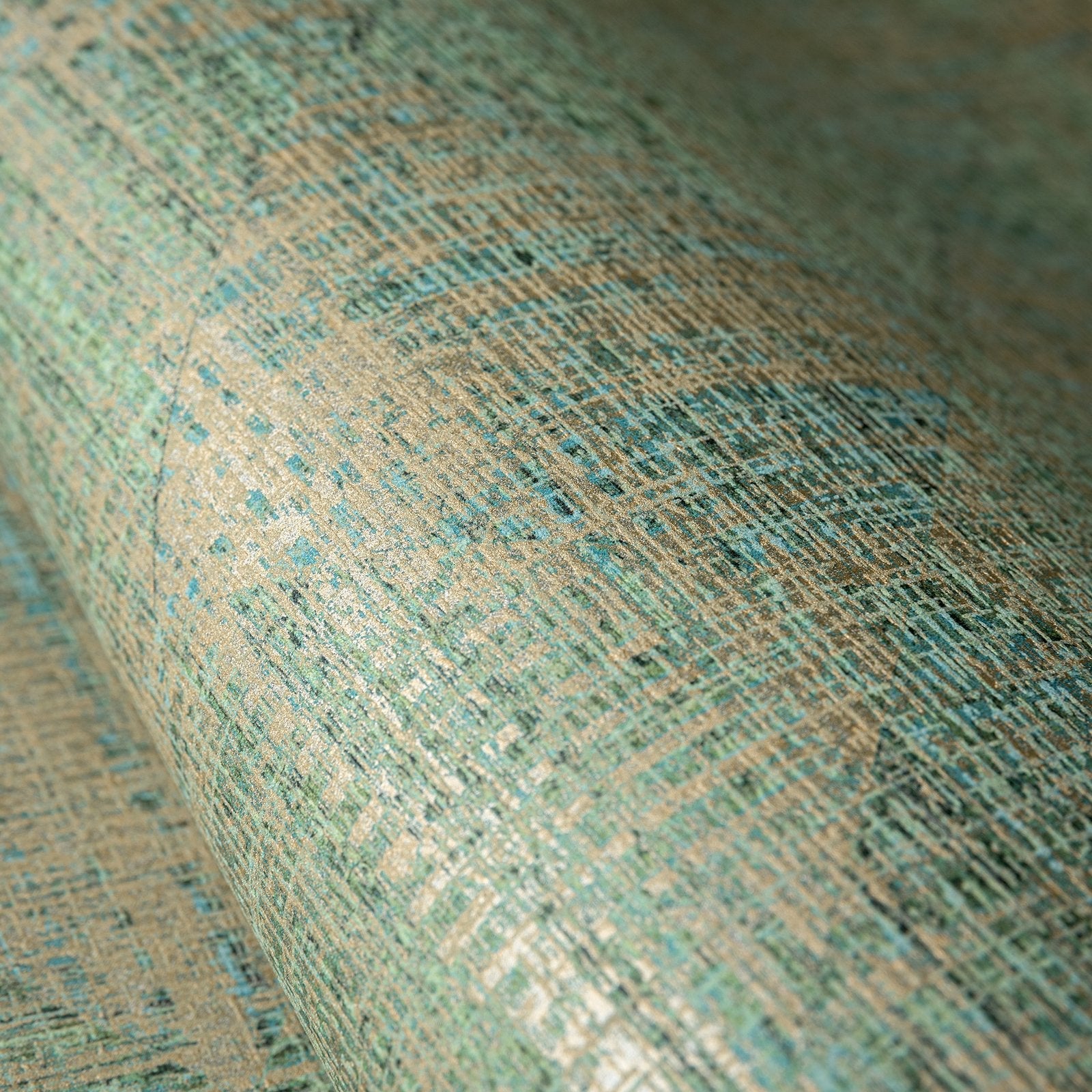 Raffia wallpaper in green color - pattern number GH65348-23 - by Galerie in the Pepper collection