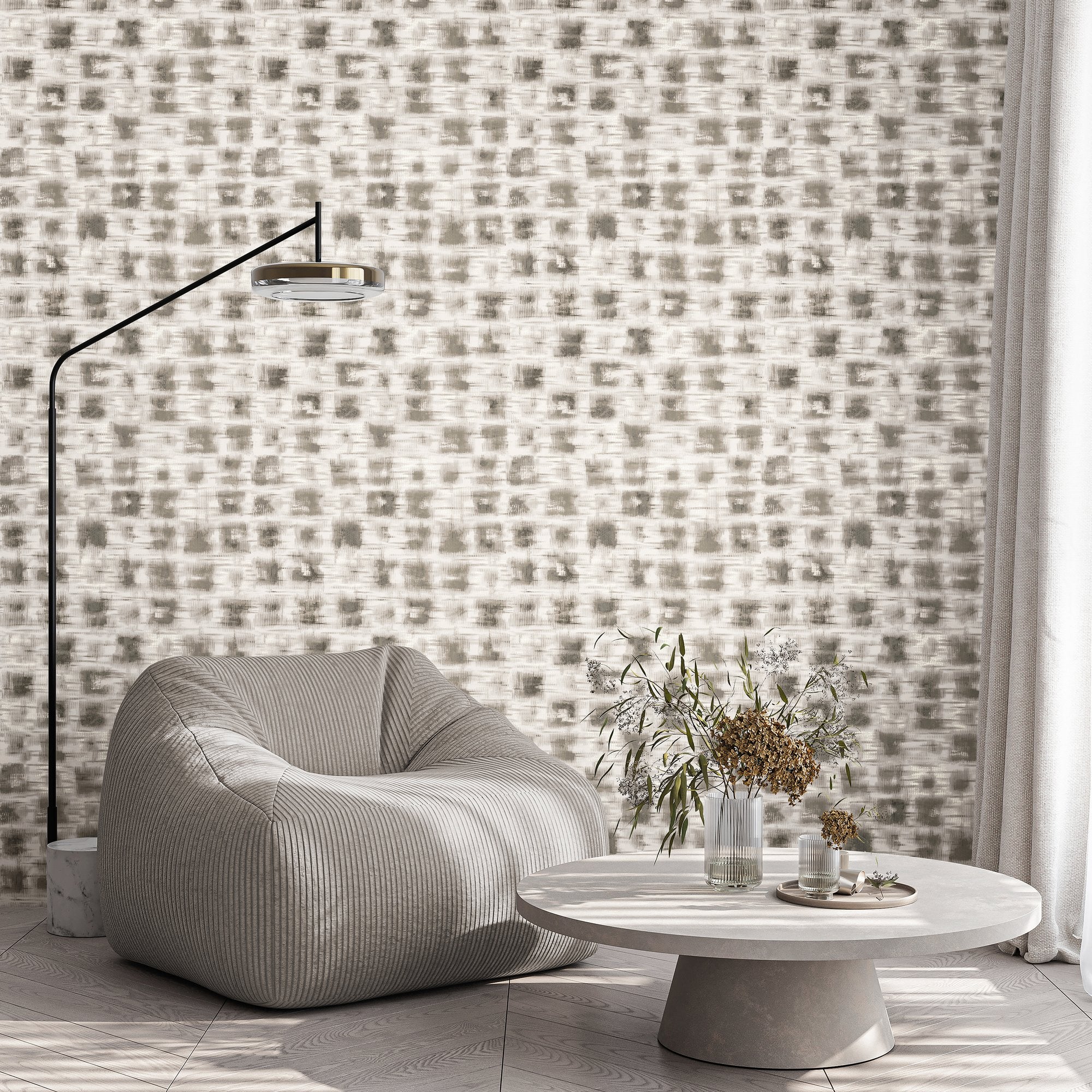 Abstract Wallpaper in Beige color - pattern number 65767 - by Galerie in the Cerra collection