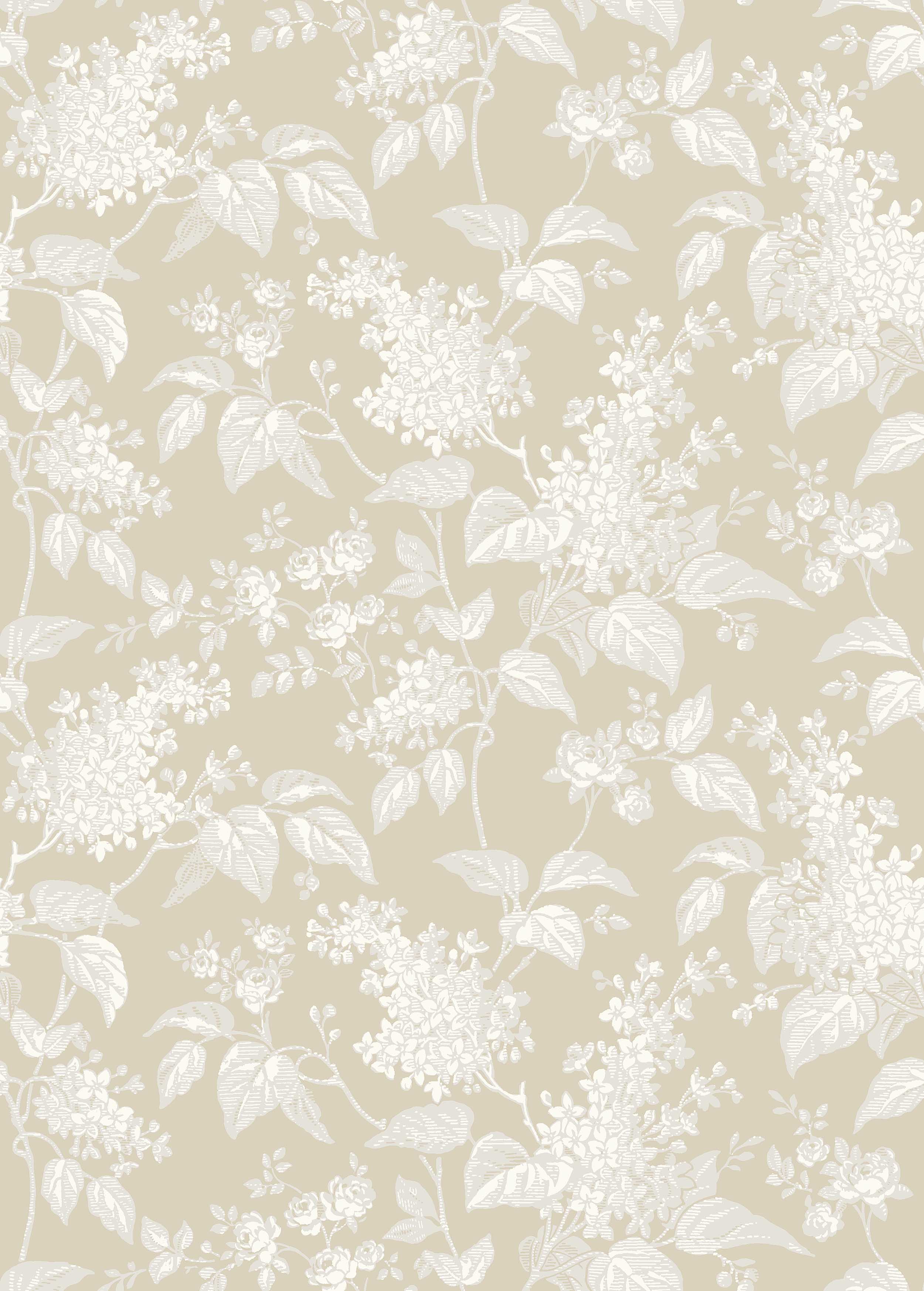 Syren Wallpaper in natural color - pattern number 6964 - by Schumacher in the Borastapeter collection