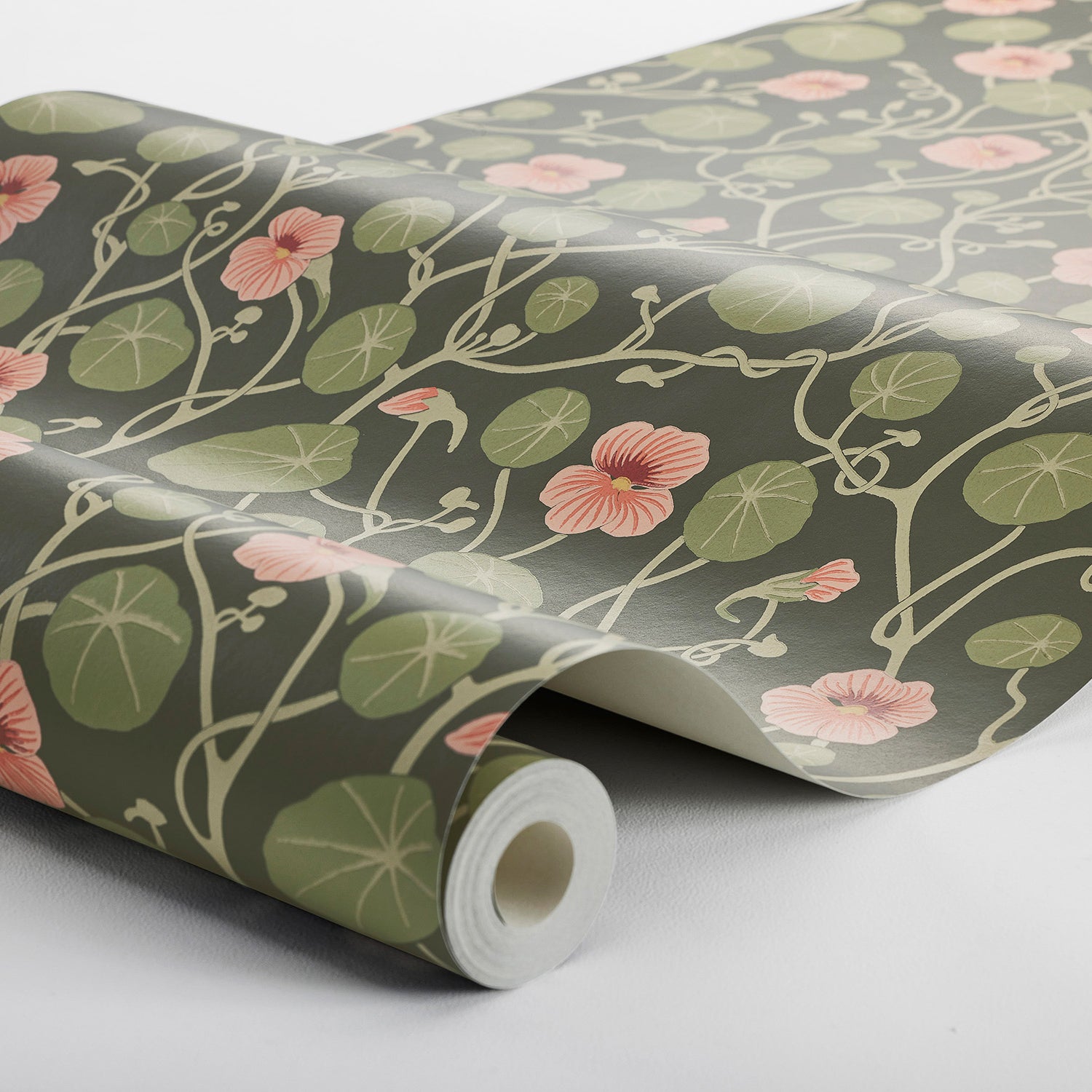 Krasse Wallpaper in olive color - pattern number 6976 - by Schumacher in the Borastapeter collection